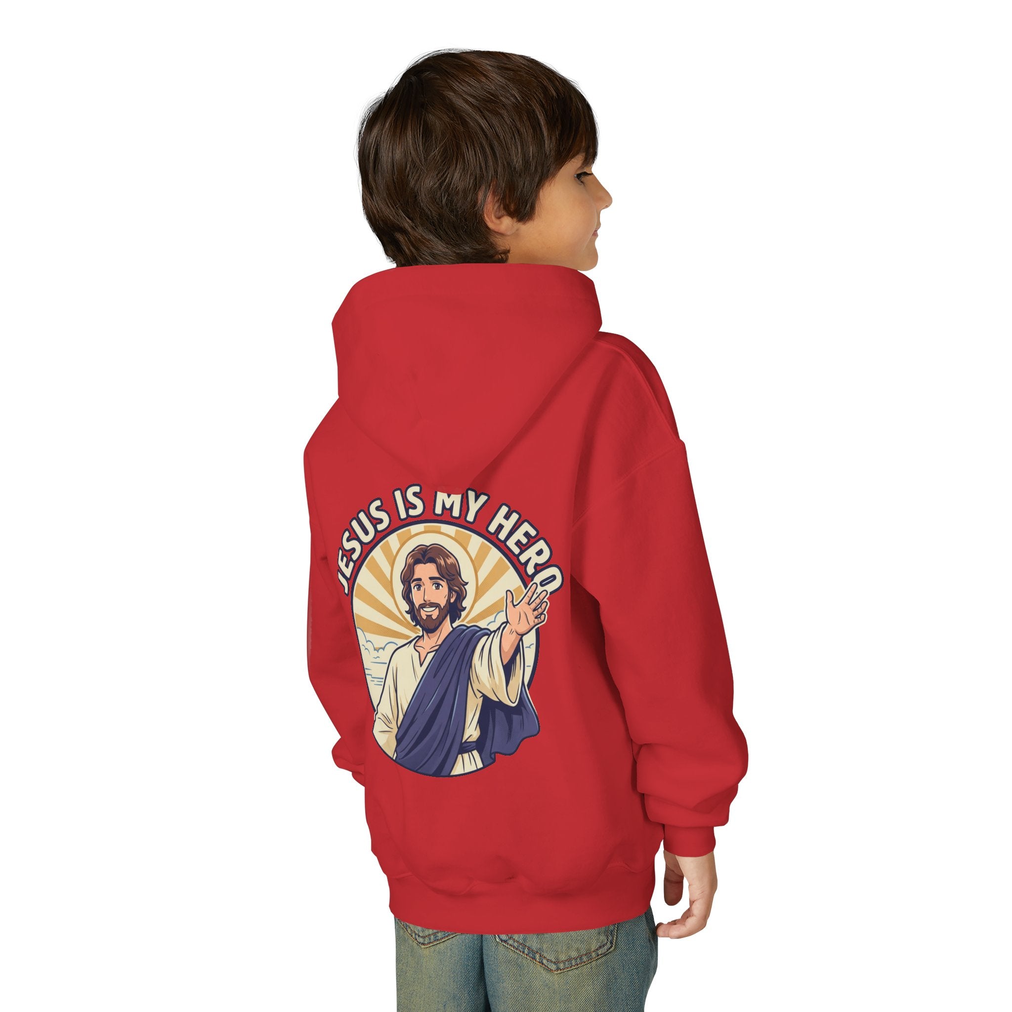 FTF - 'Jesus Is My Hero' Christian Faith Pullover (For The Fathers Logo)