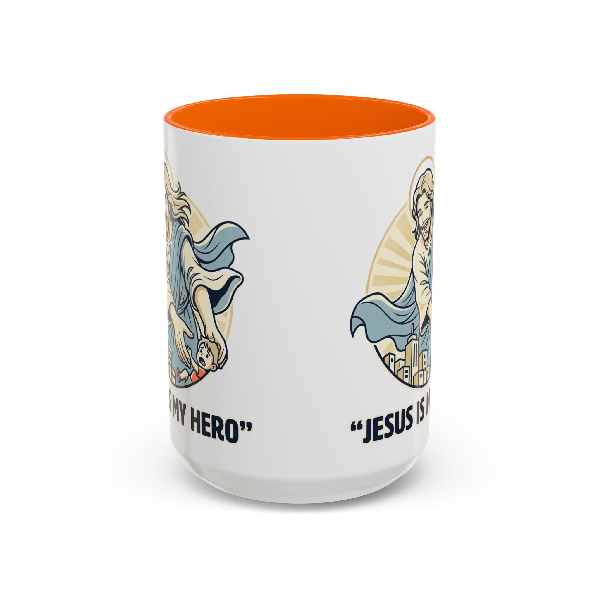 Jesus is my Hero - Accent Coffee Mug (11, 15oz)