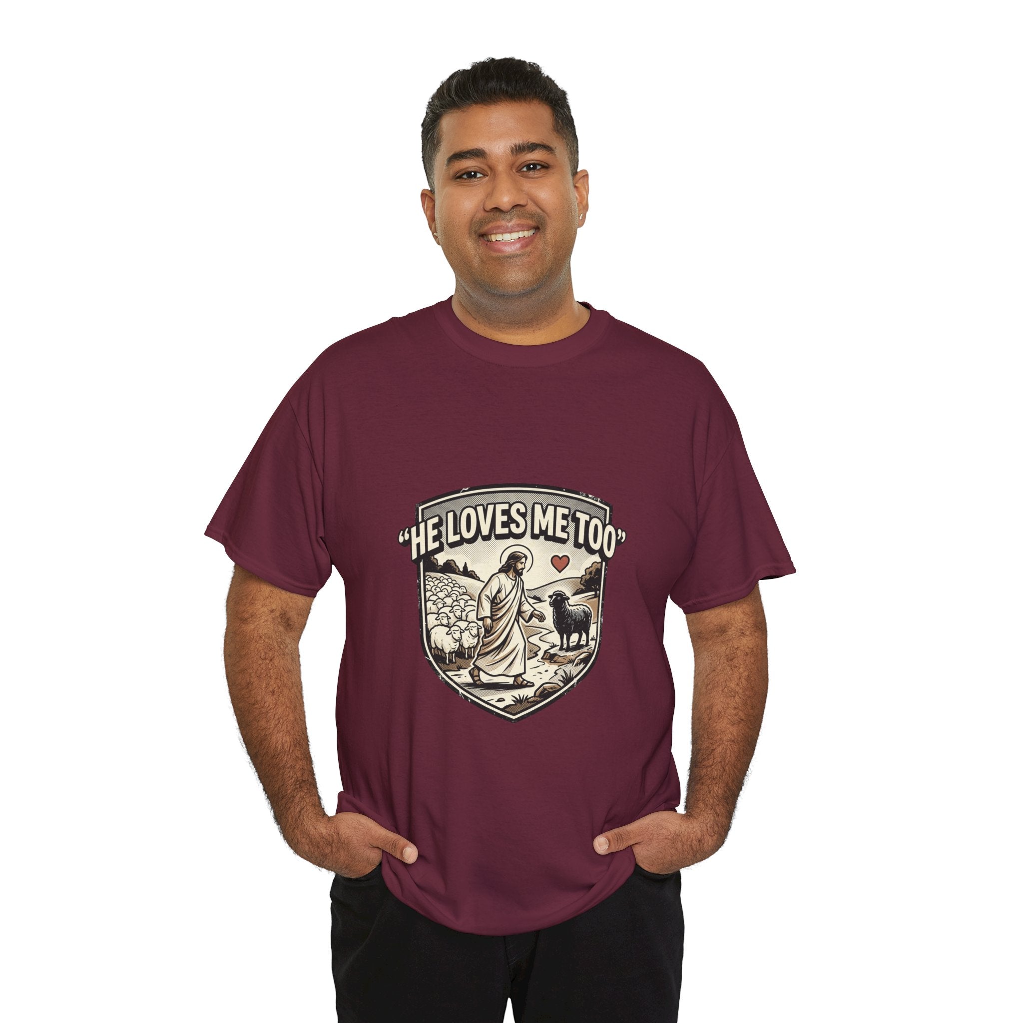 He Loves Me Too T-Shirt — Christian Shepherd & Lamb Faith Tee
