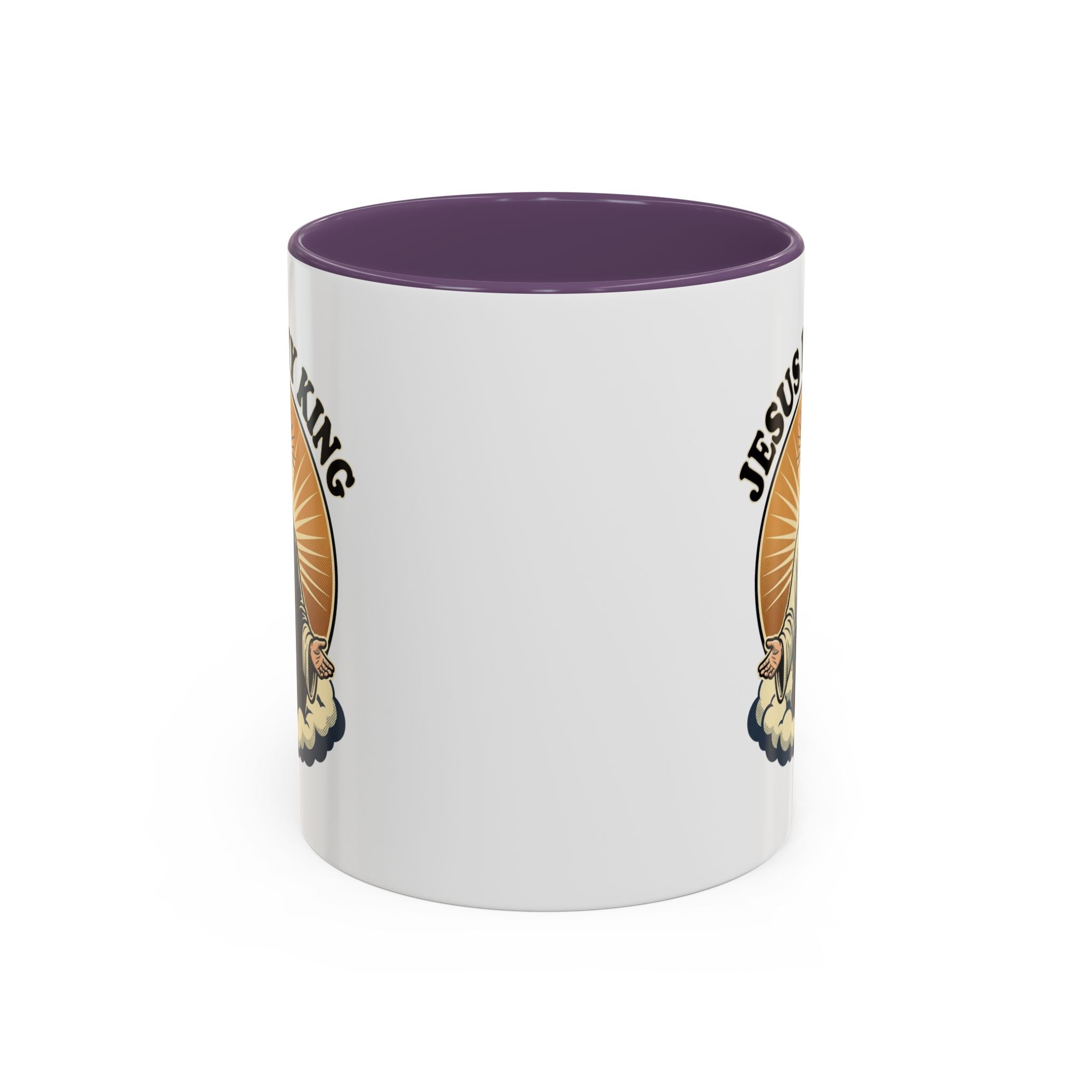 Jesus Is My King Accent Coffee Mug — Christian Religious Ceramic Mug (11/15oz)