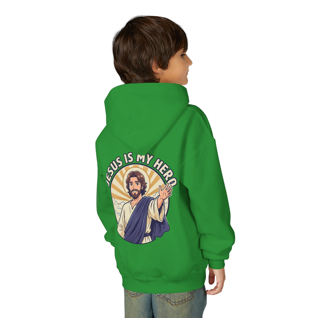 FTF - 'Jesus Is My Hero' Christian Faith Pullover (For The Fathers Logo)