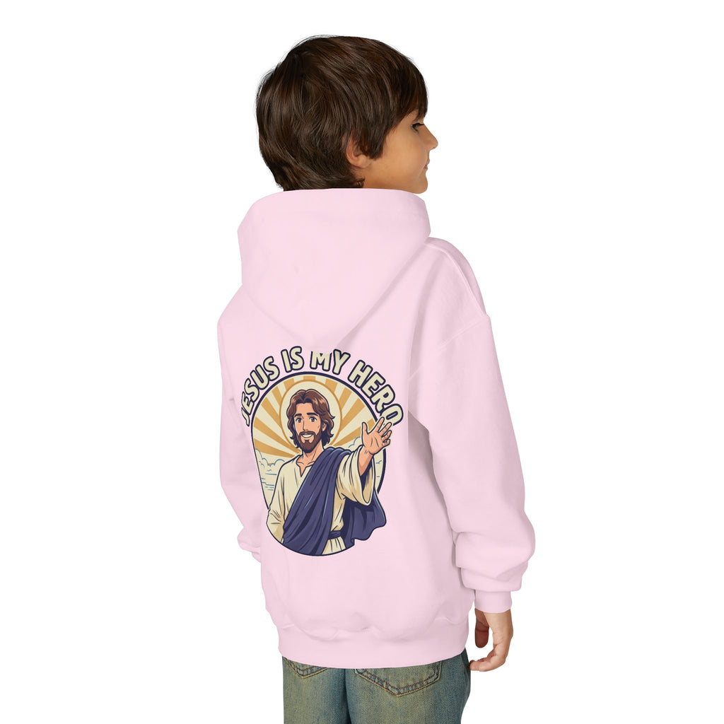 FTF - 'Jesus Is My Hero' Christian Faith Pullover (For The Fathers Logo)