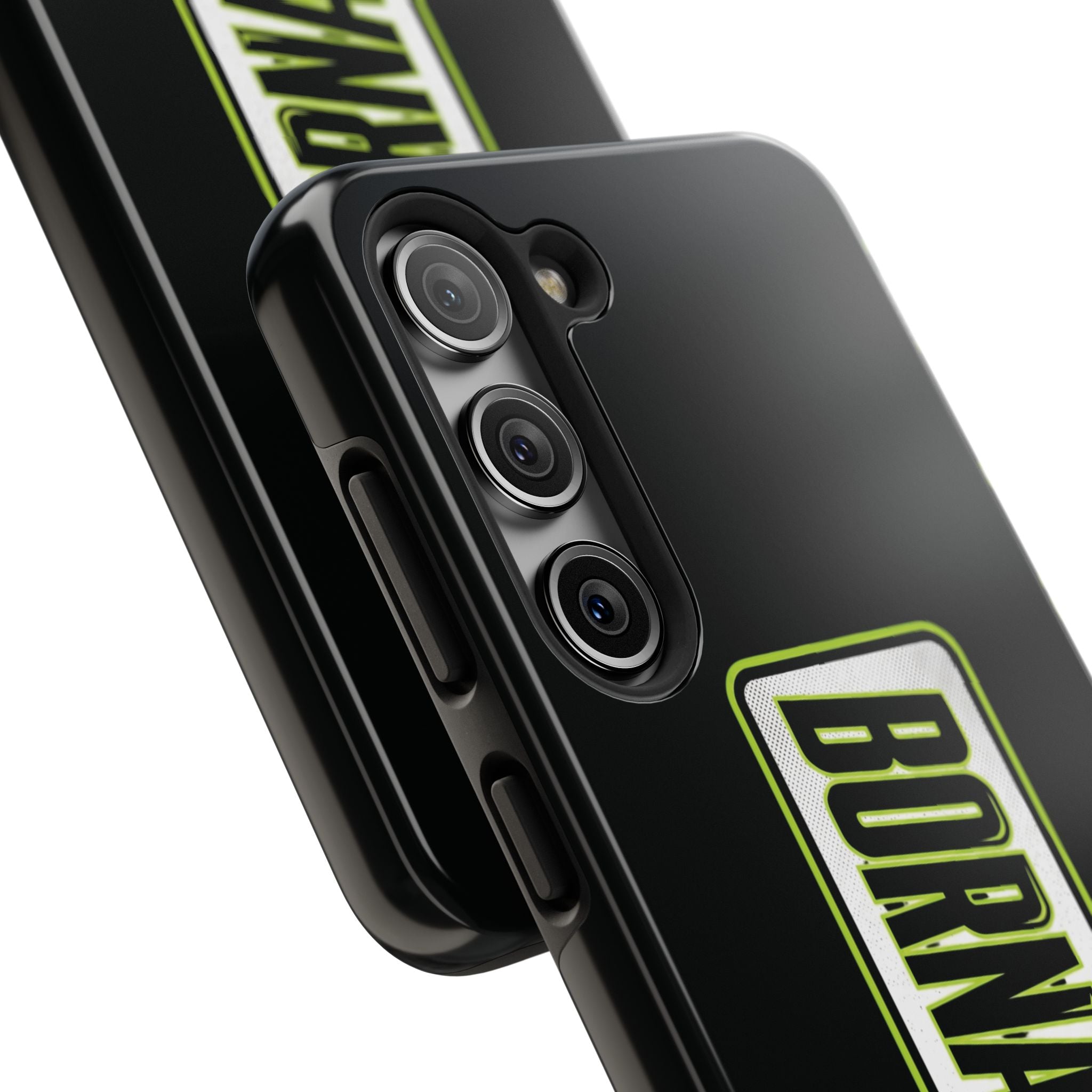 BORNAGAIN vertical logo Phone Case | Black protective tough case