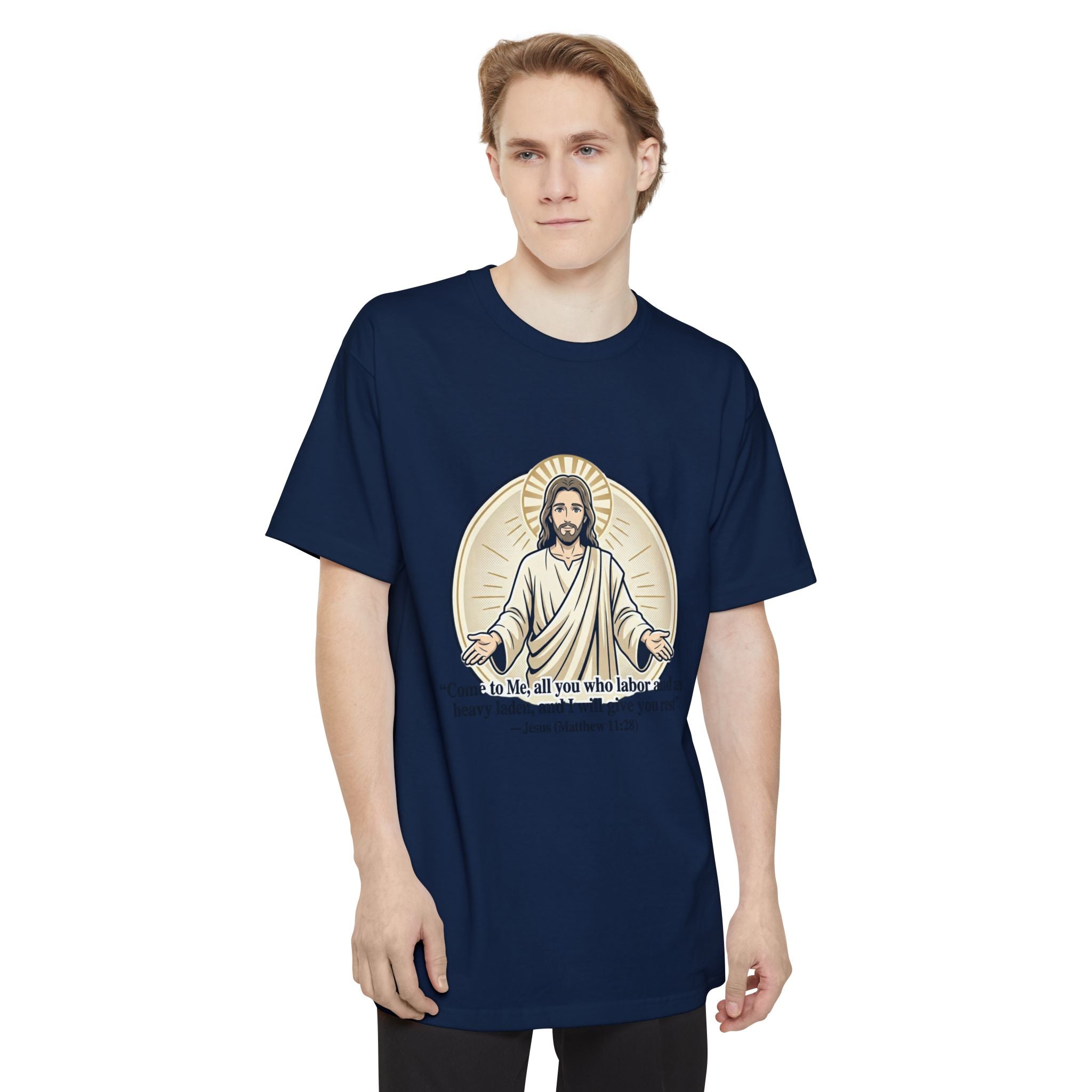Jesus – Matthew 11:28 (Big & Tall) Christian Faith Tee