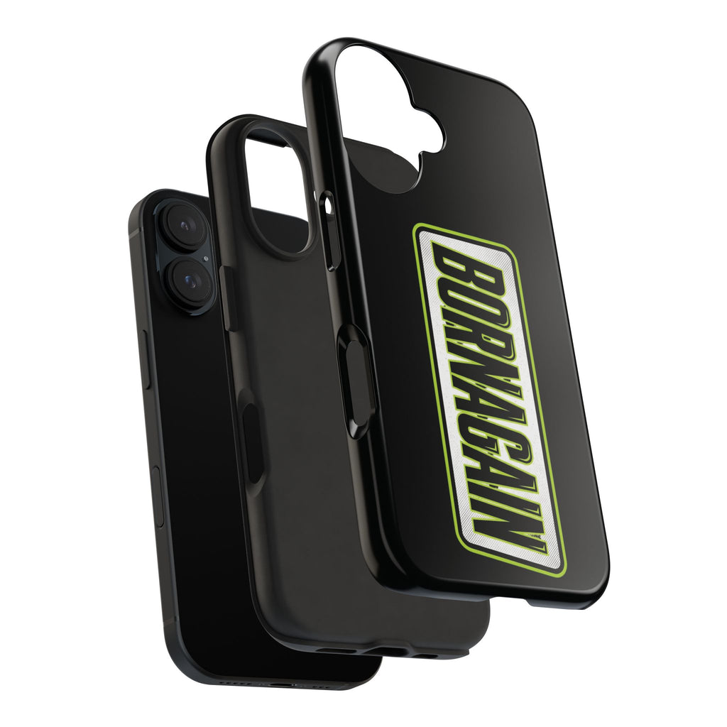 BORNAGAIN vertical logo Phone Case | Black protective tough case