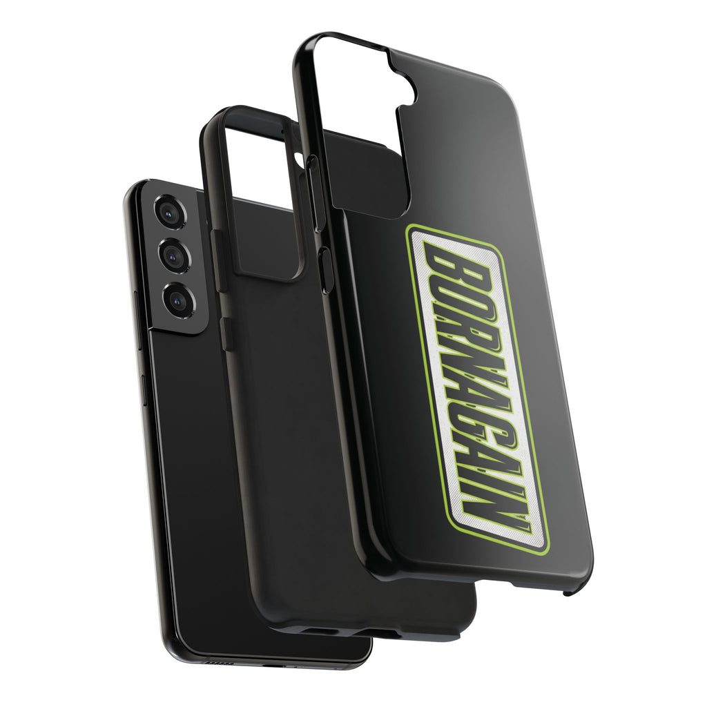 BORNAGAIN vertical logo Phone Case | Black protective tough case