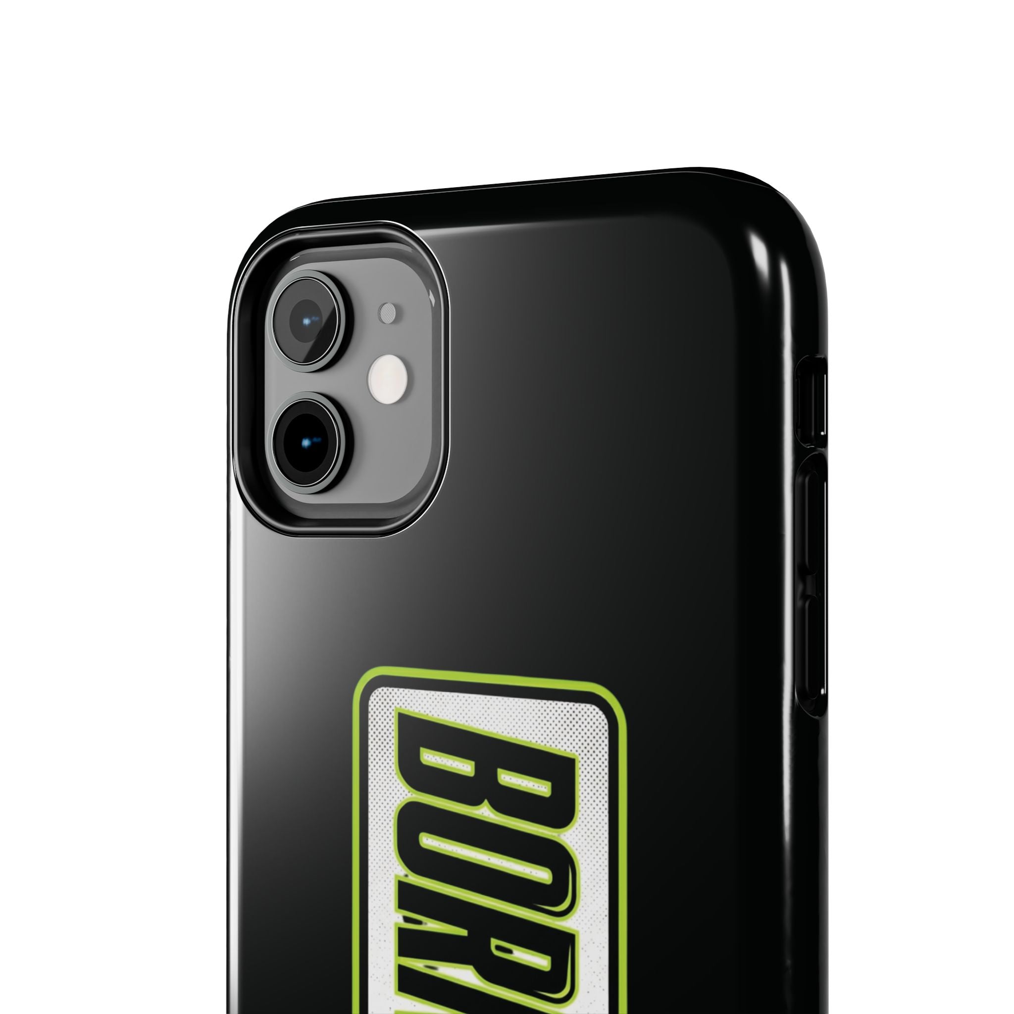 BORNAGAIN vertical logo Phone Case | Black protective tough case