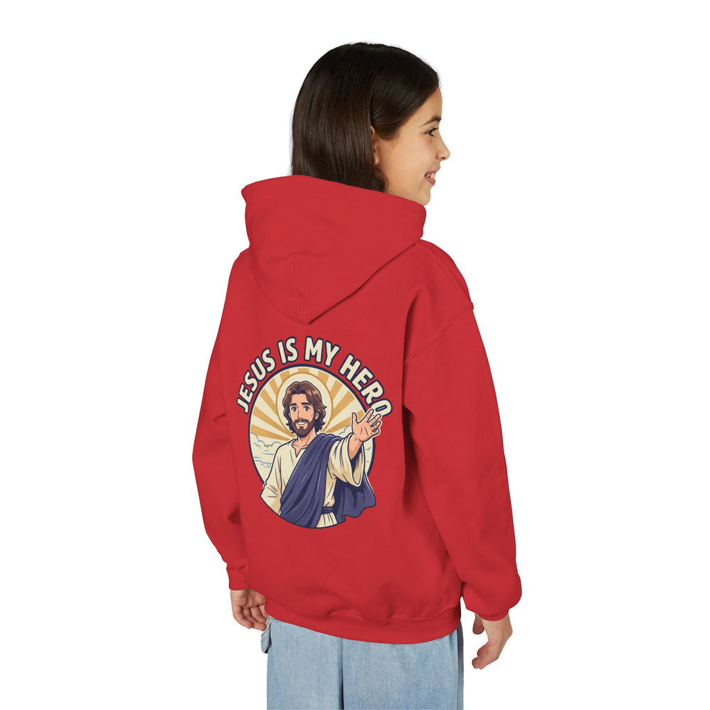 FTF - 'Jesus Is My Hero' Christian Faith Pullover (For The Fathers Logo)