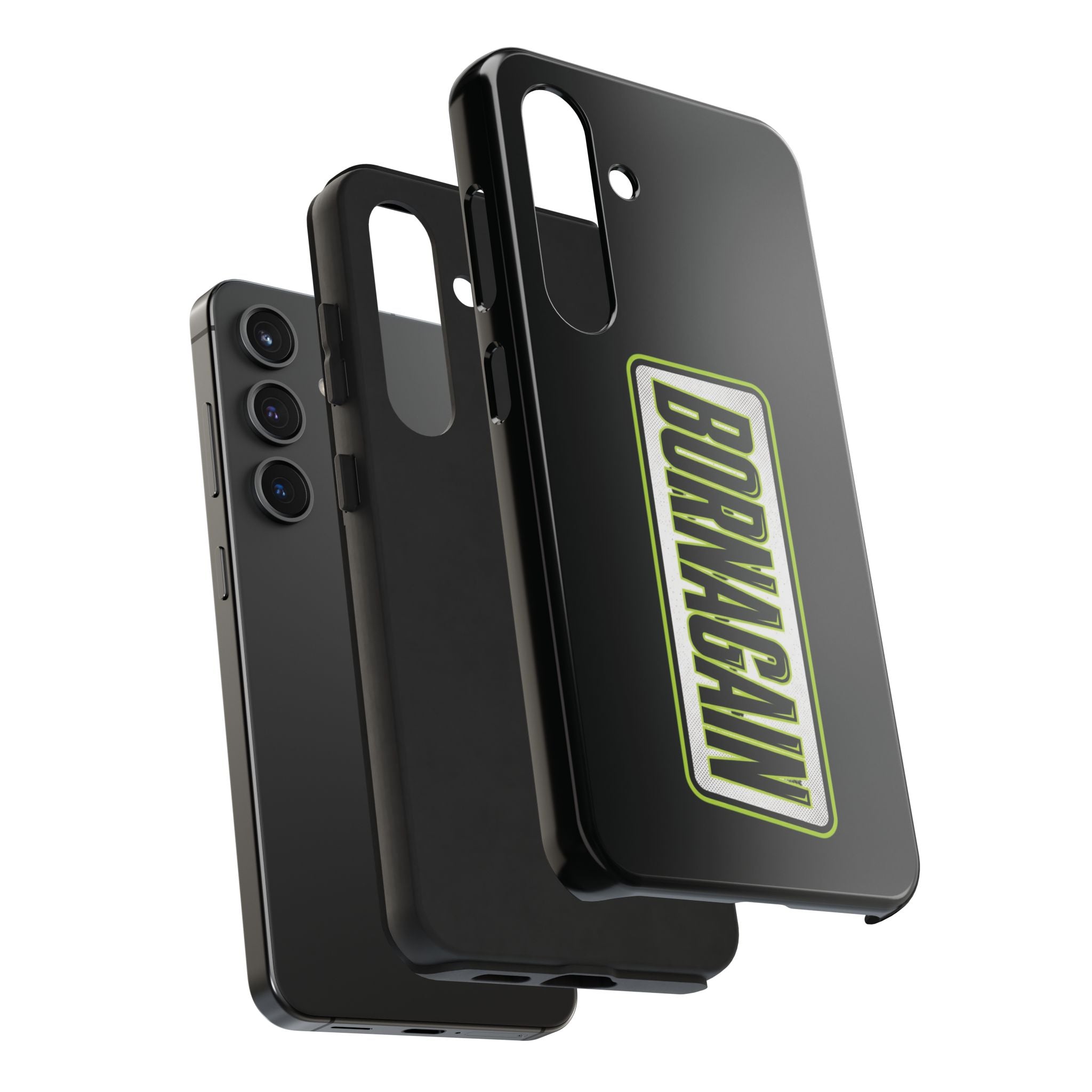BORNAGAIN vertical logo Phone Case | Black protective tough case
