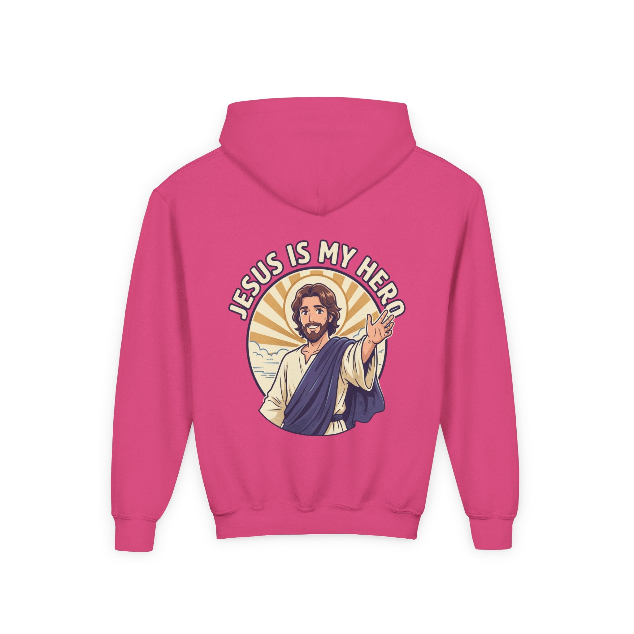FTF - 'Jesus Is My Hero' Christian Faith Pullover (For The Fathers Logo)