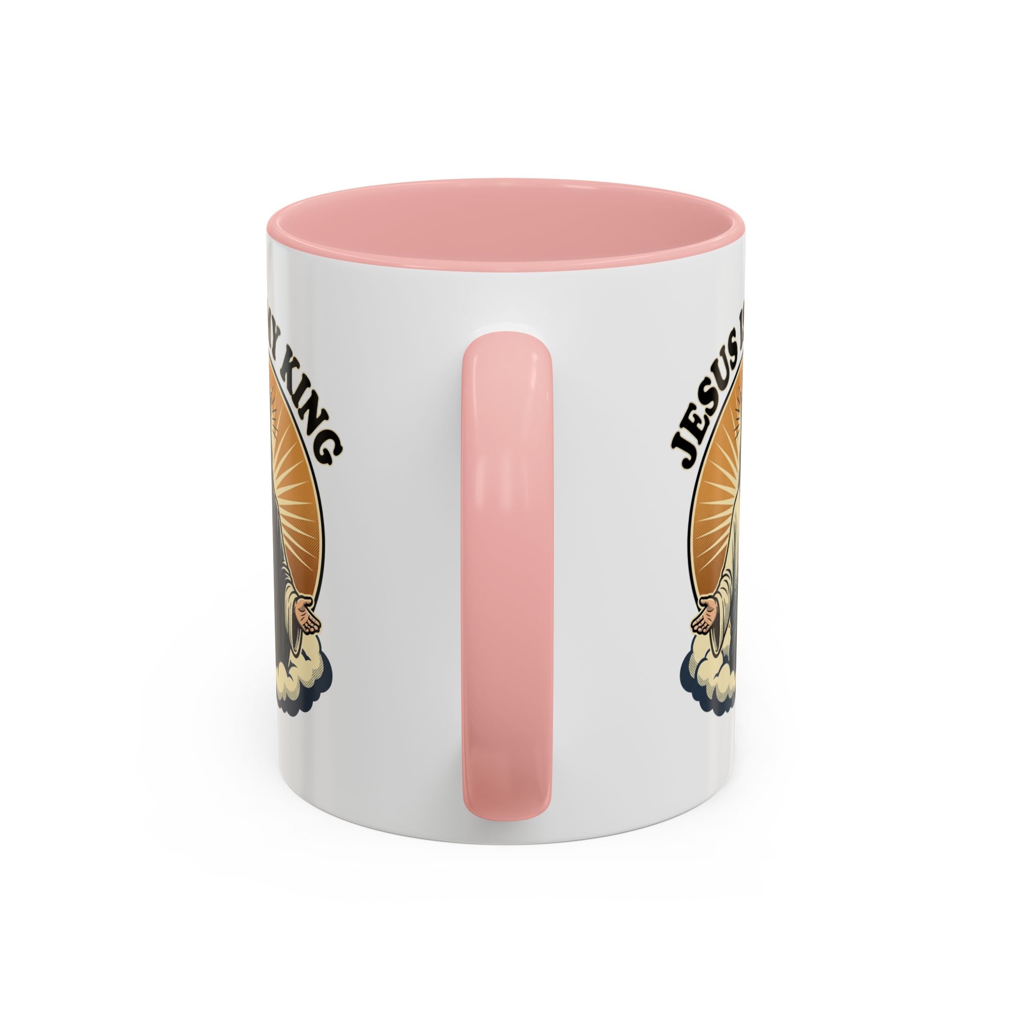 Jesus Is My King Accent Coffee Mug — Christian Religious Ceramic Mug (11/15oz)