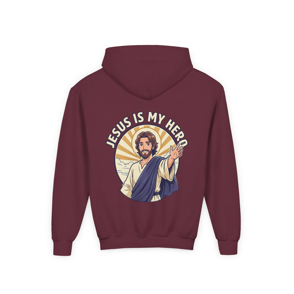 FTF - 'Jesus Is My Hero' Christian Faith Pullover (For The Fathers Logo)