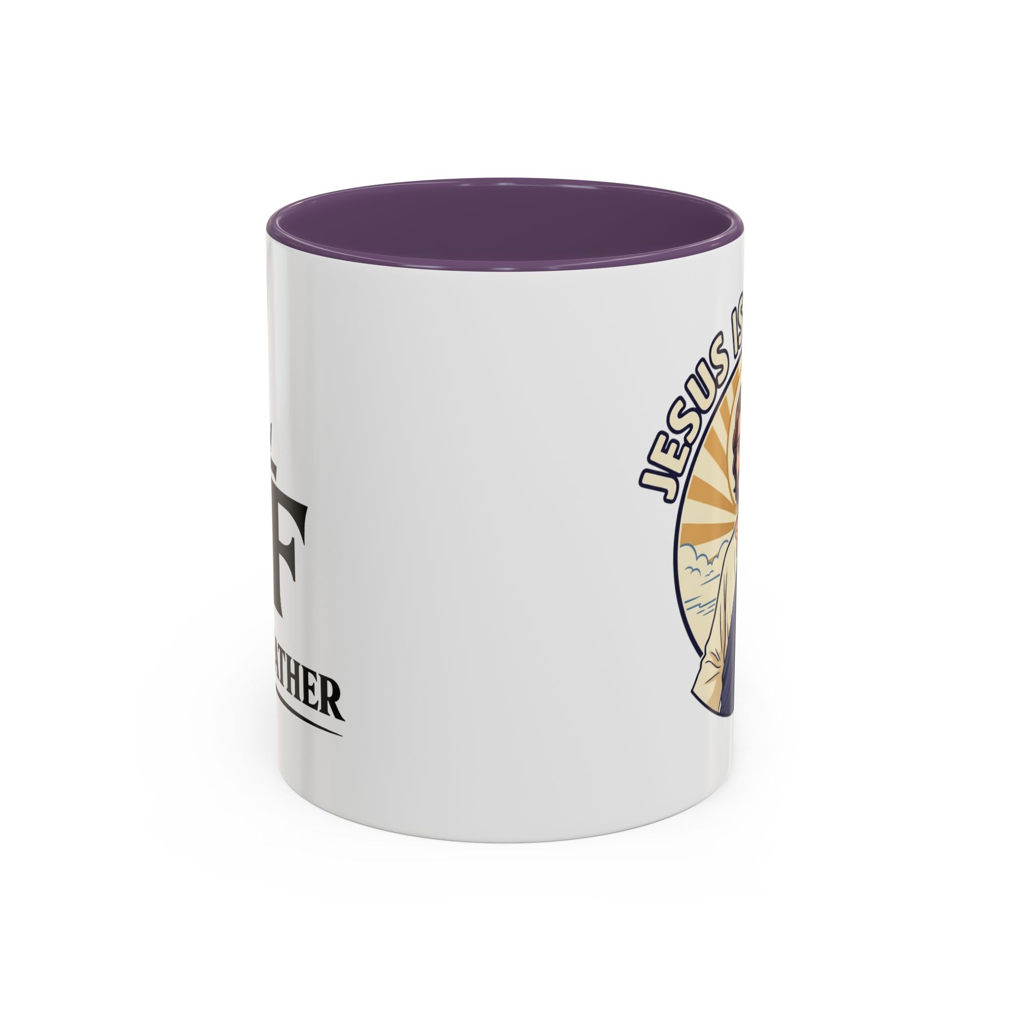 Religious Accent Coffee Mug – "For The Father (FTF)" Cross & Wings Christian Gift