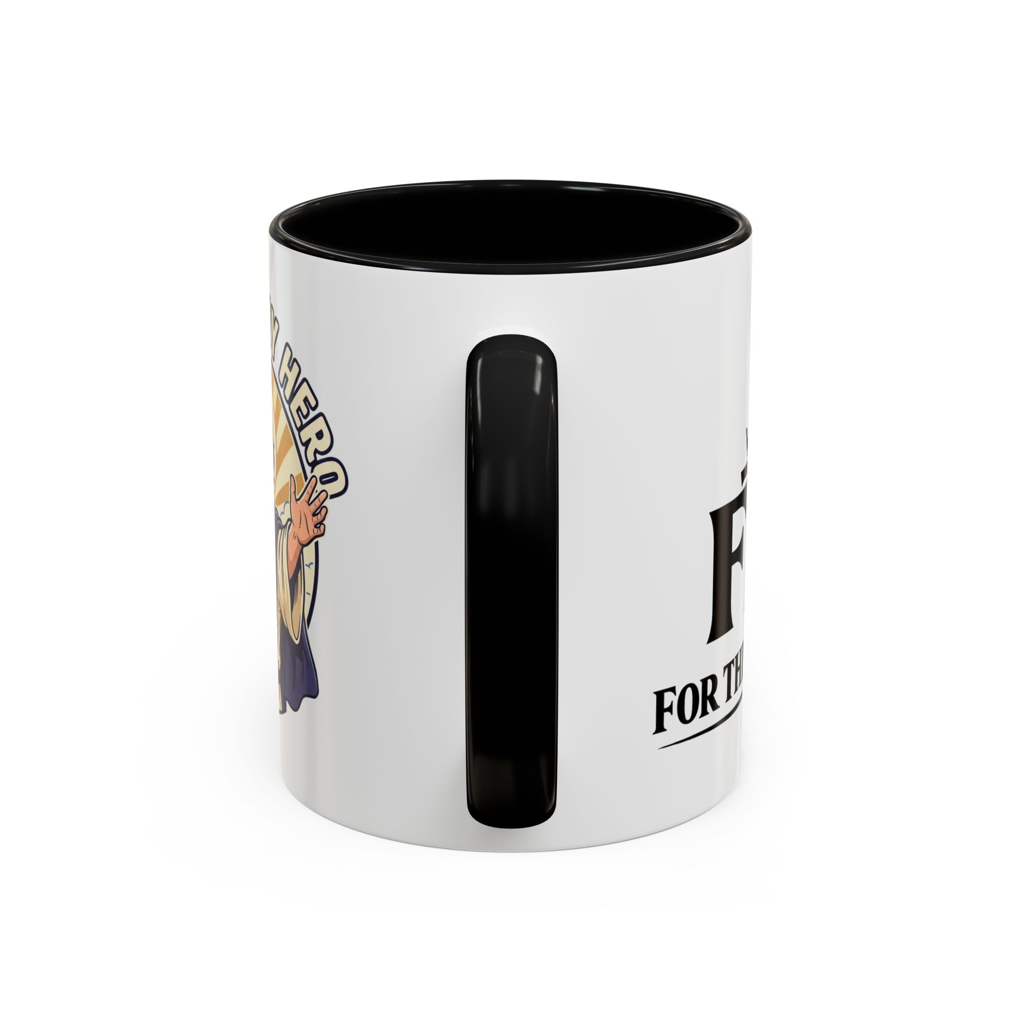 Religious Accent Coffee Mug – "For The Father (FTF)" Cross & Wings Christian Gift