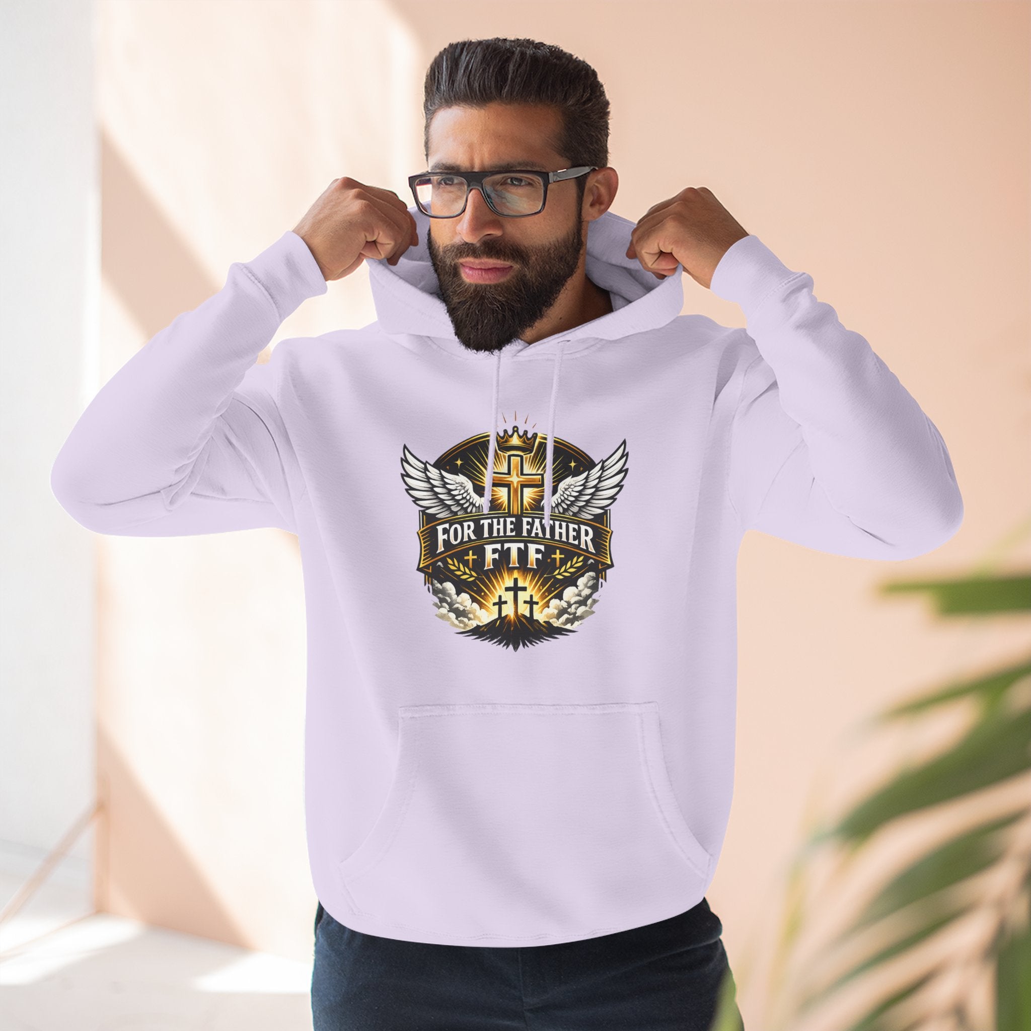 Faith Over Fear Hoodie — "For The Father" Christian Graphic Pullover