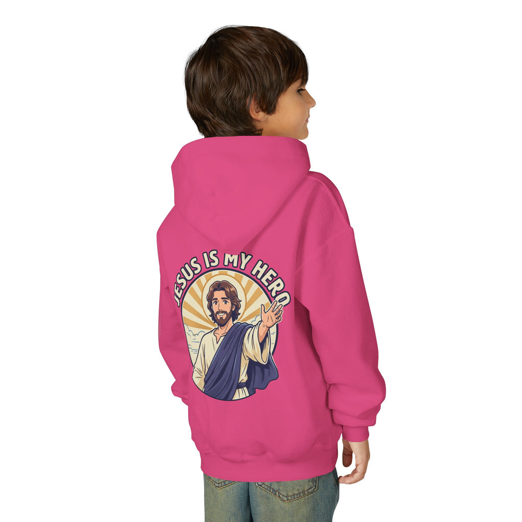 FTF - 'Jesus Is My Hero' Christian Faith Pullover (For The Fathers Logo)