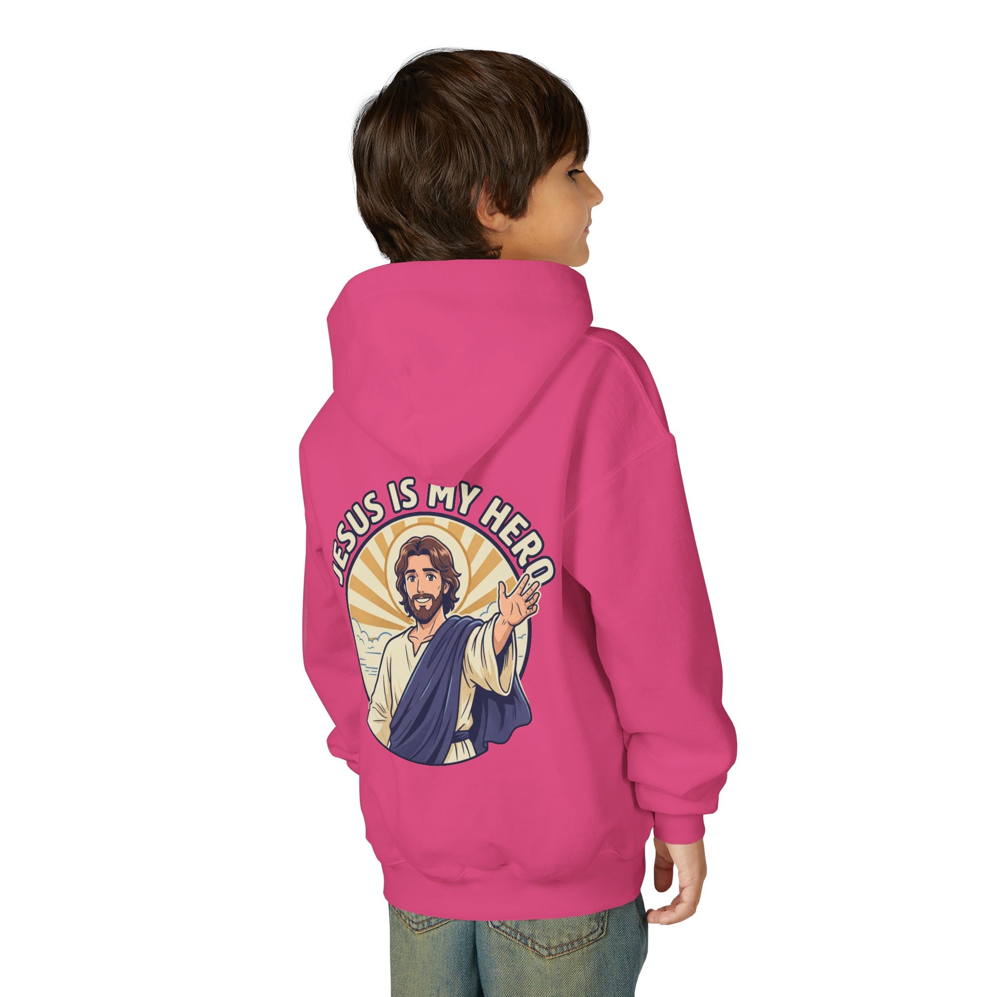FTF - 'Jesus Is My Hero' Christian Faith Pullover (For The Fathers Logo)