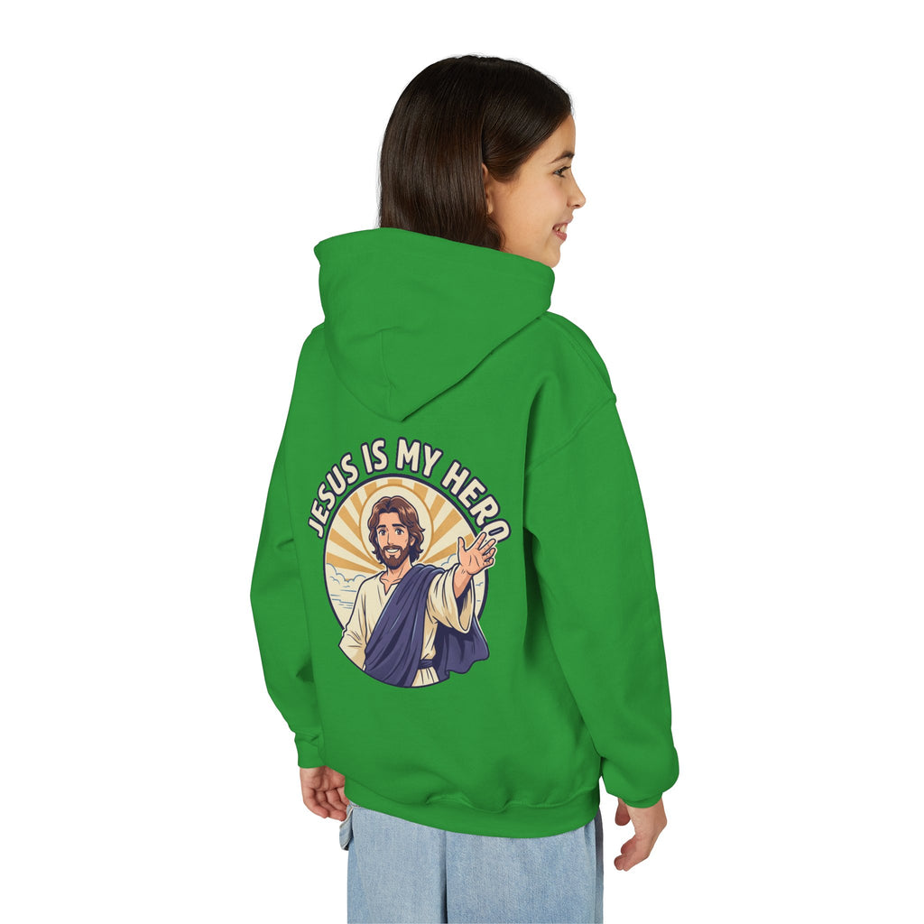FTF - 'Jesus Is My Hero' Christian Faith Pullover (For The Fathers Logo)
