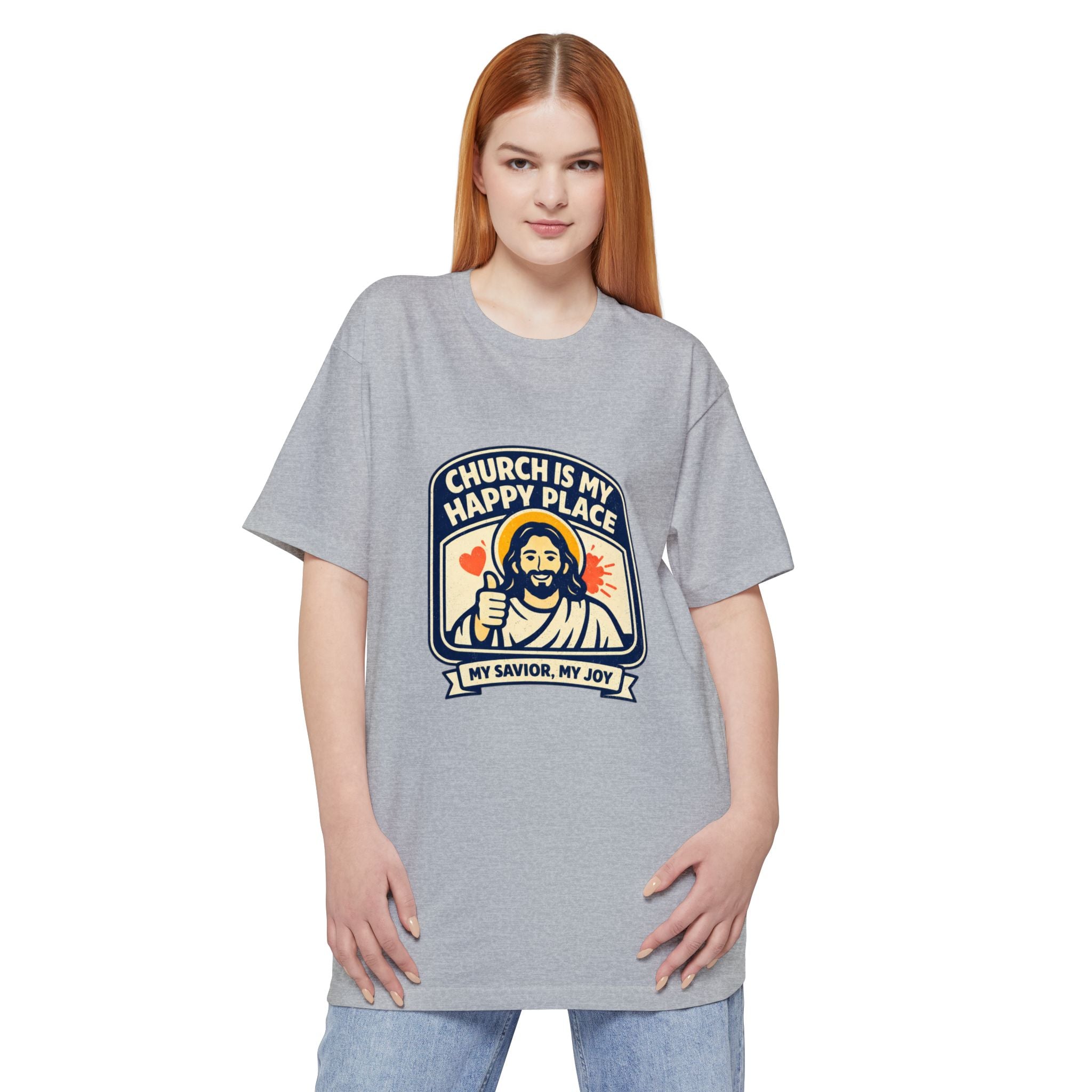 Church Is My Happy Place T-Shirt (Big & Tall) — Christian Faith Graphic Tee