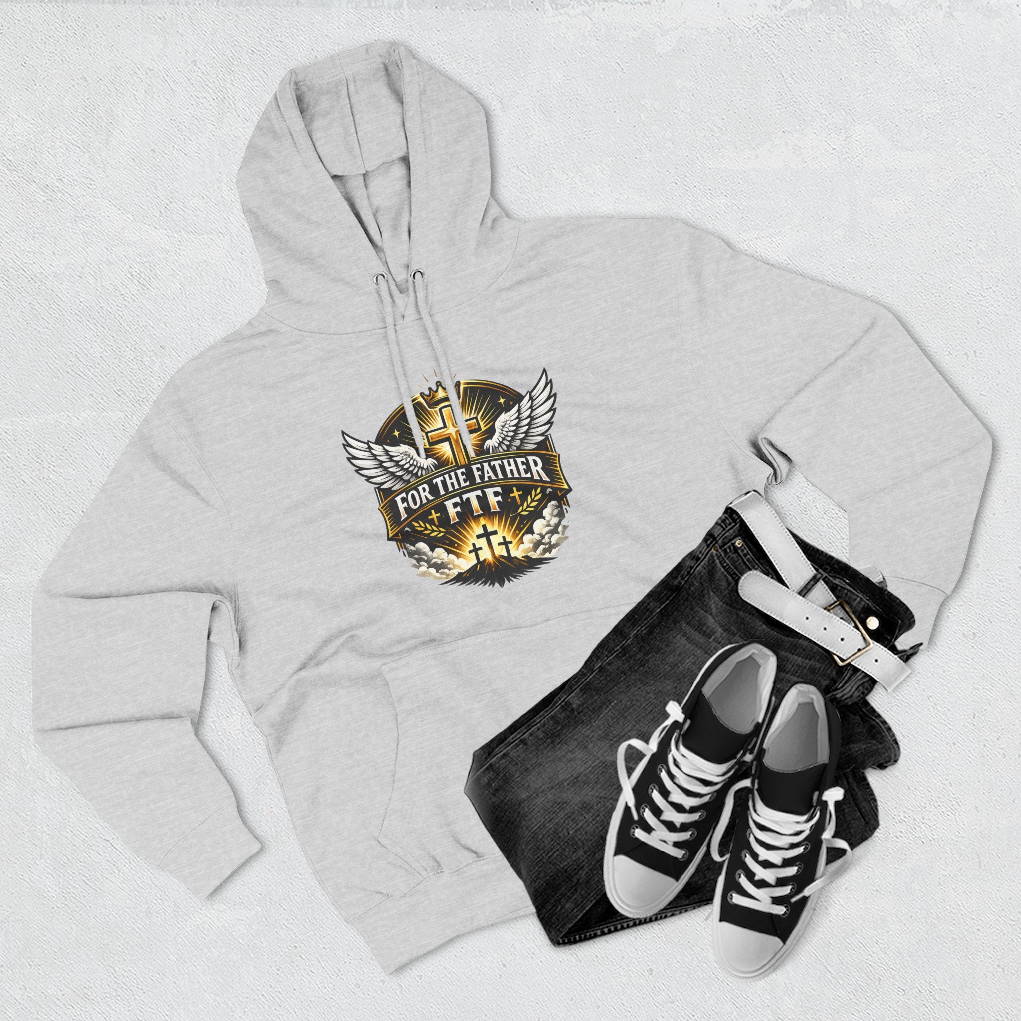 Faith Over Fear Hoodie — "For The Father" Christian Graphic Pullover