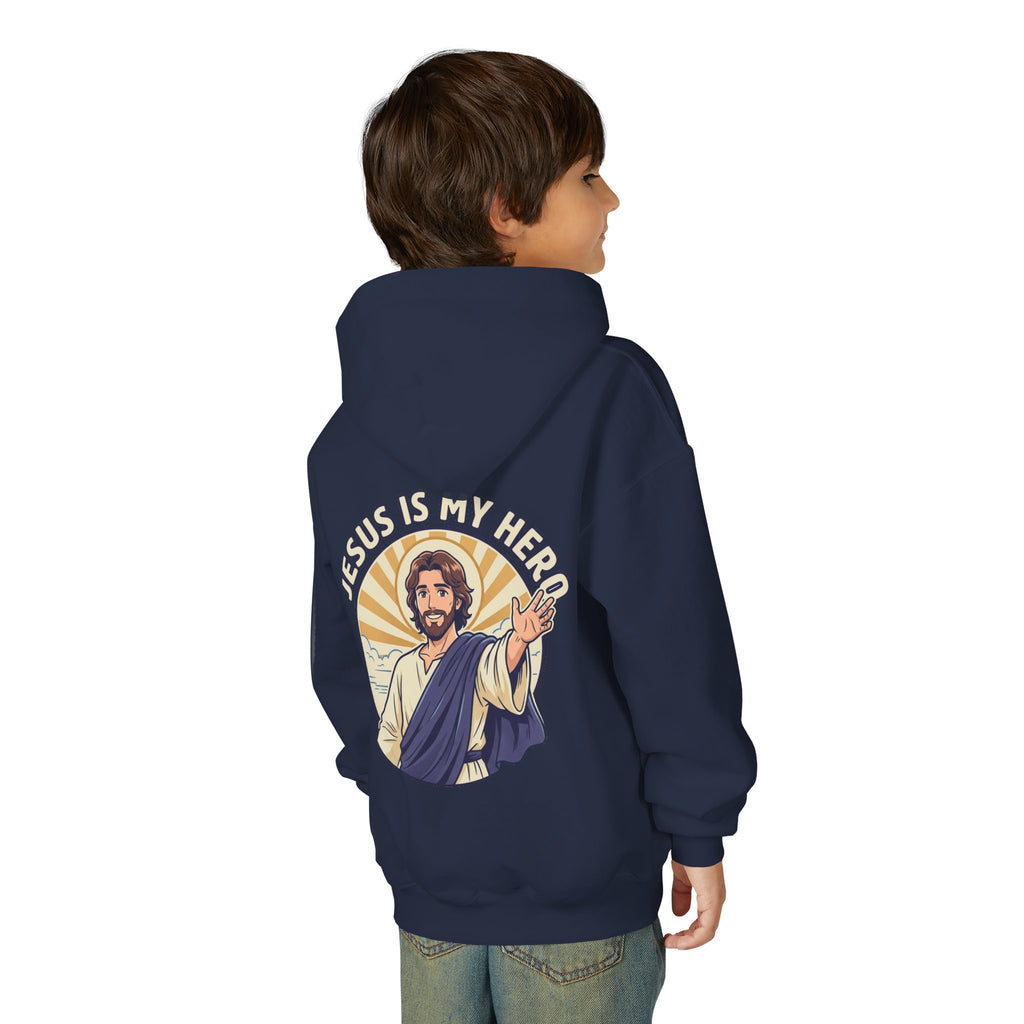 FTF - 'Jesus Is My Hero' Christian Faith Pullover (For The Fathers Logo)