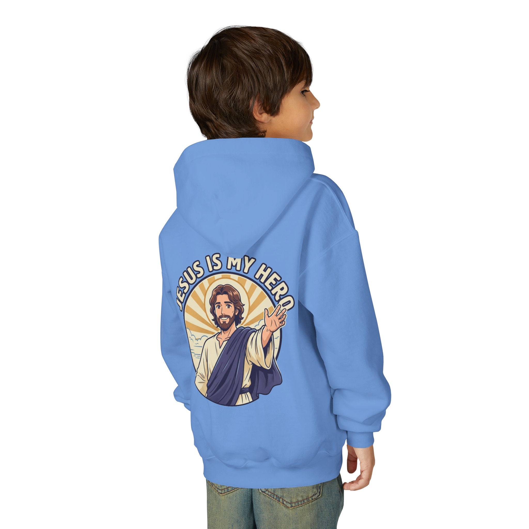 FTF - 'Jesus Is My Hero' Christian Faith Pullover (For The Fathers Logo)