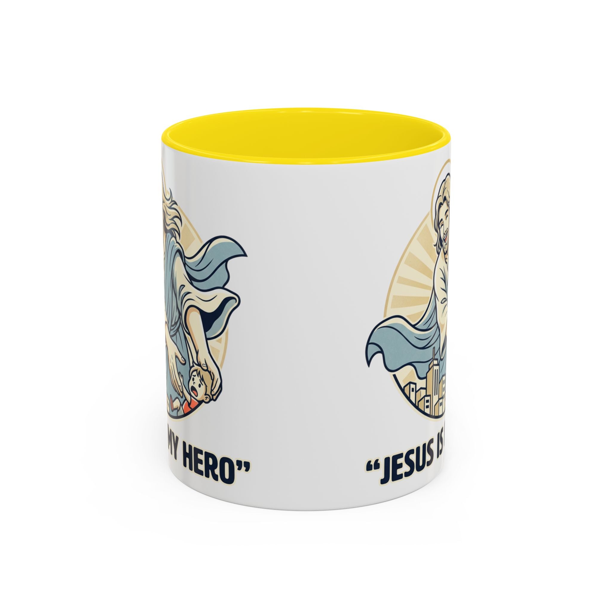 Jesus is my Hero - Accent Coffee Mug (11, 15oz)