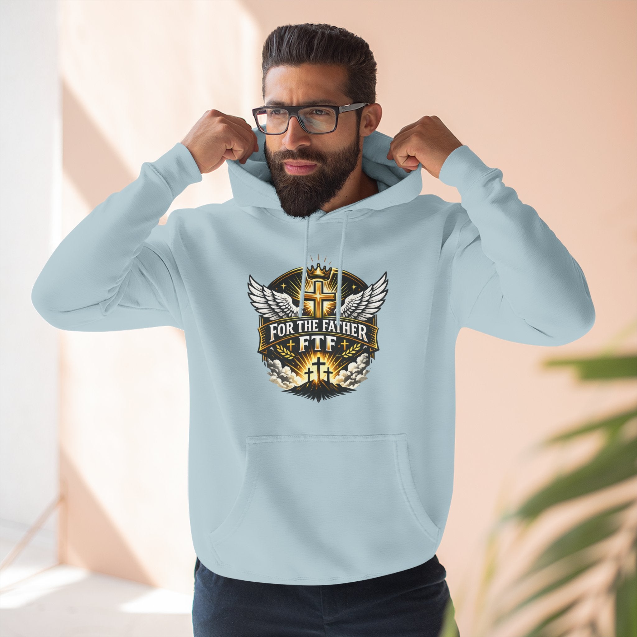 Faith Over Fear Hoodie — "For The Father" Christian Graphic Pullover