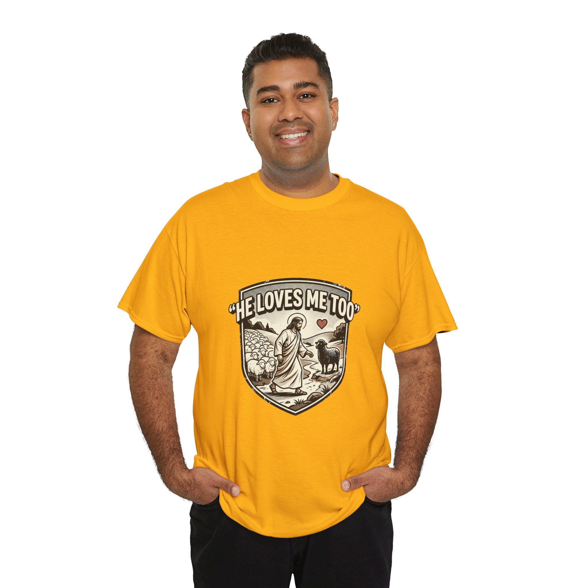 He Loves Me Too T-Shirt — Christian Shepherd & Lamb Faith Tee