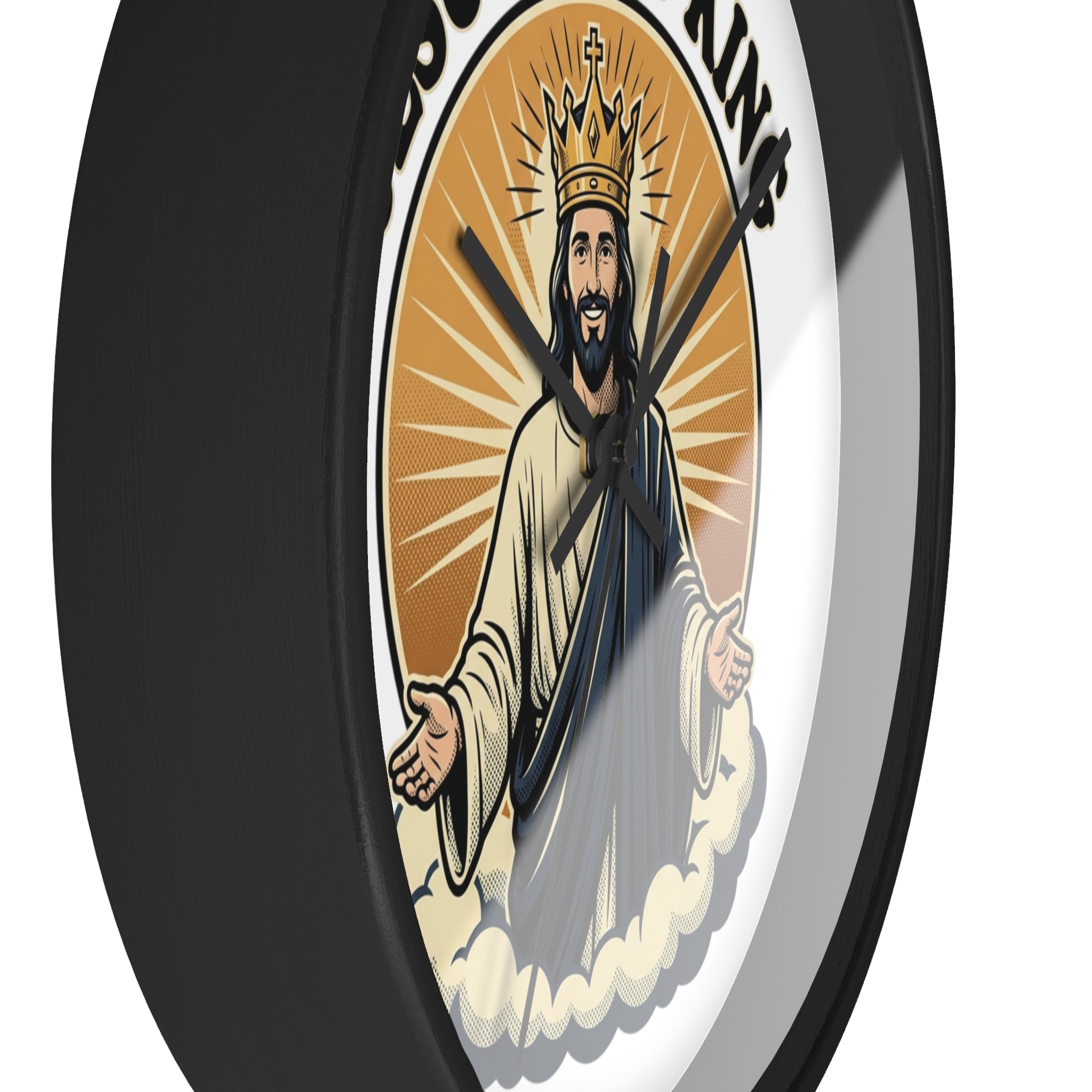 Wall Clock - "Jesus Is My King" Christian Decorative Wall Clock