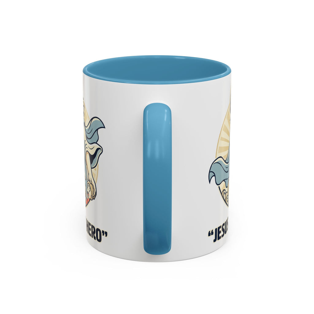 Jesus is my Hero - Accent Coffee Mug (11, 15oz)