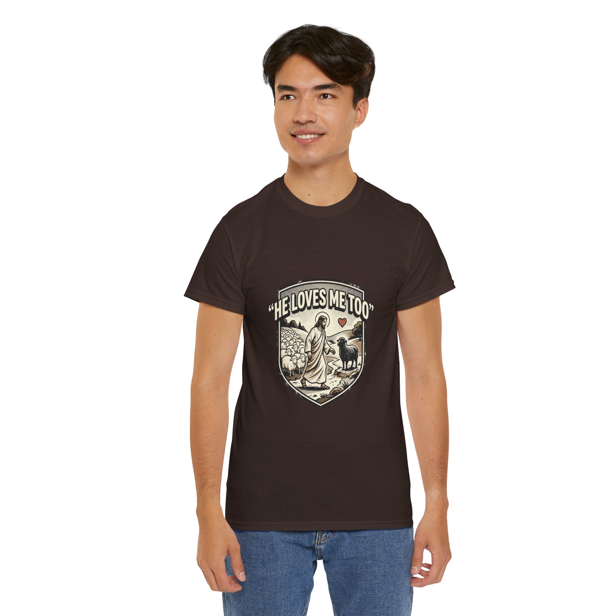 He Loves Me Too T-Shirt — Christian Shepherd & Lamb Faith Tee