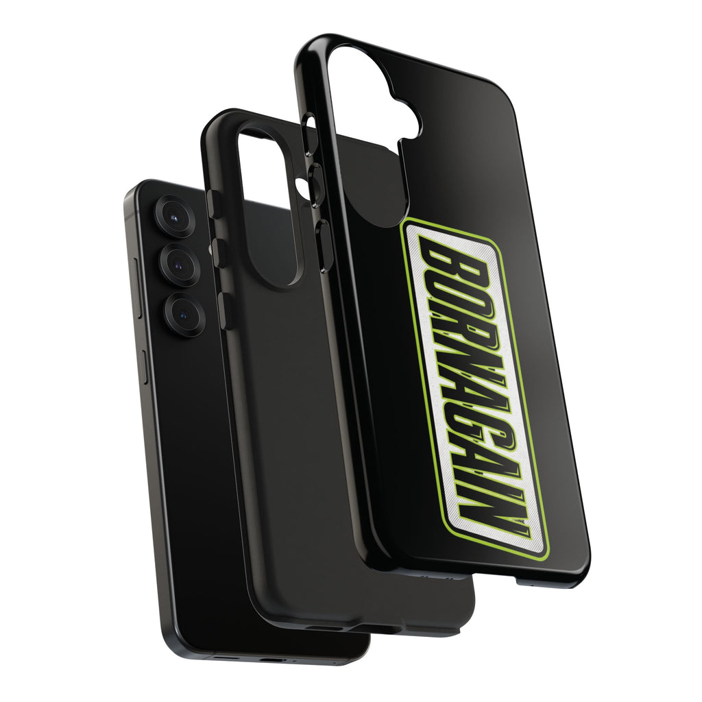 BORNAGAIN vertical logo Phone Case | Black protective tough case