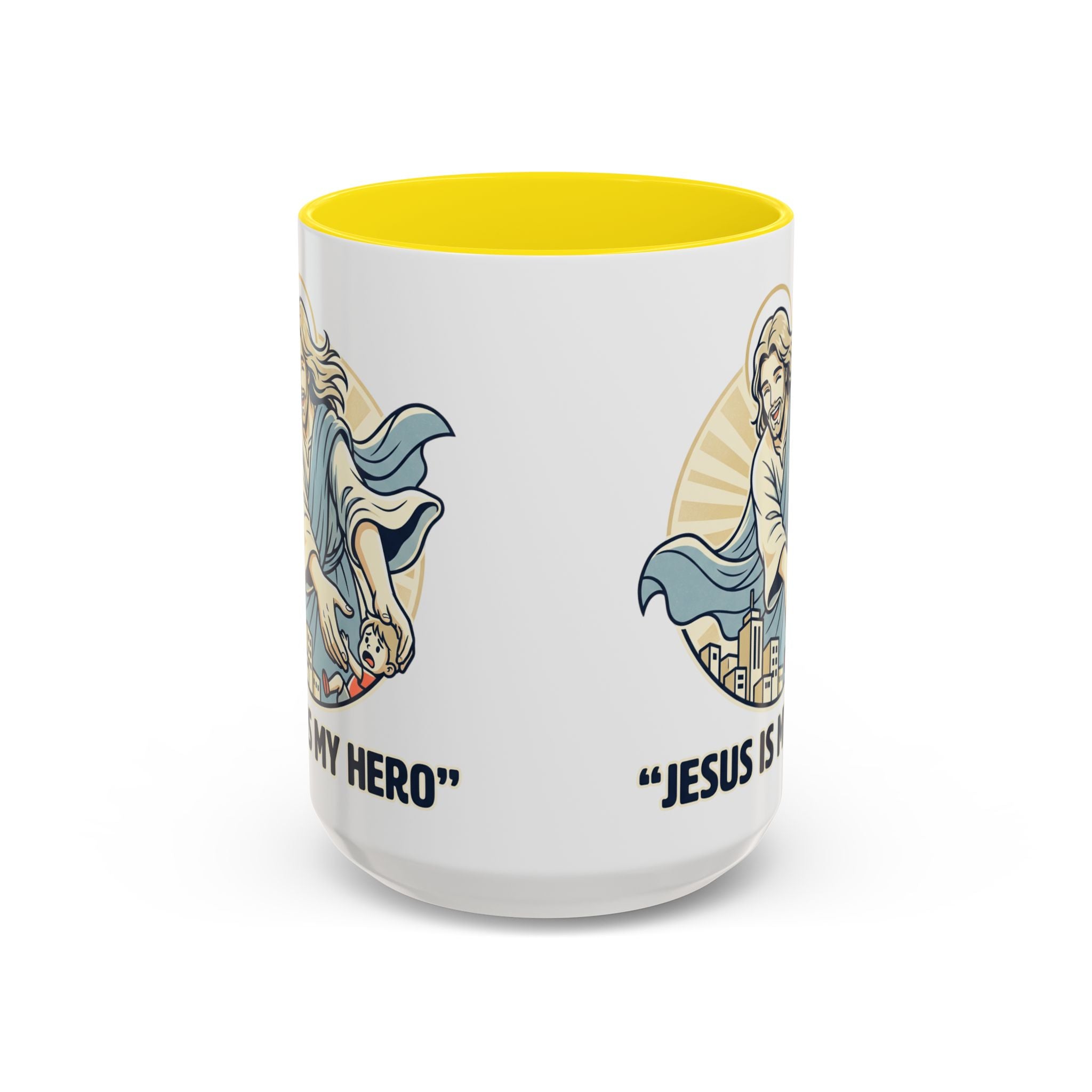 Jesus is my Hero - Accent Coffee Mug (11, 15oz)