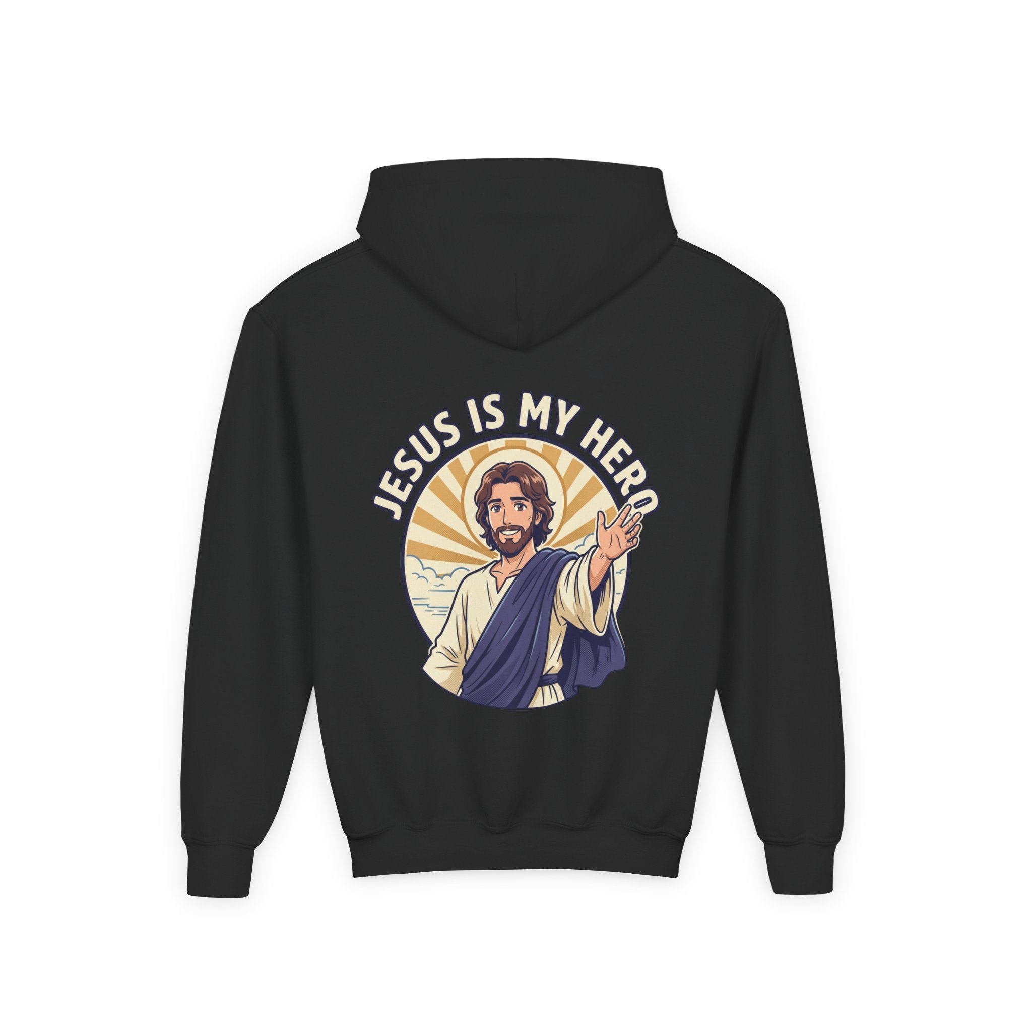 FTF - 'Jesus Is My Hero' Christian Faith Pullover (For The Fathers Logo)