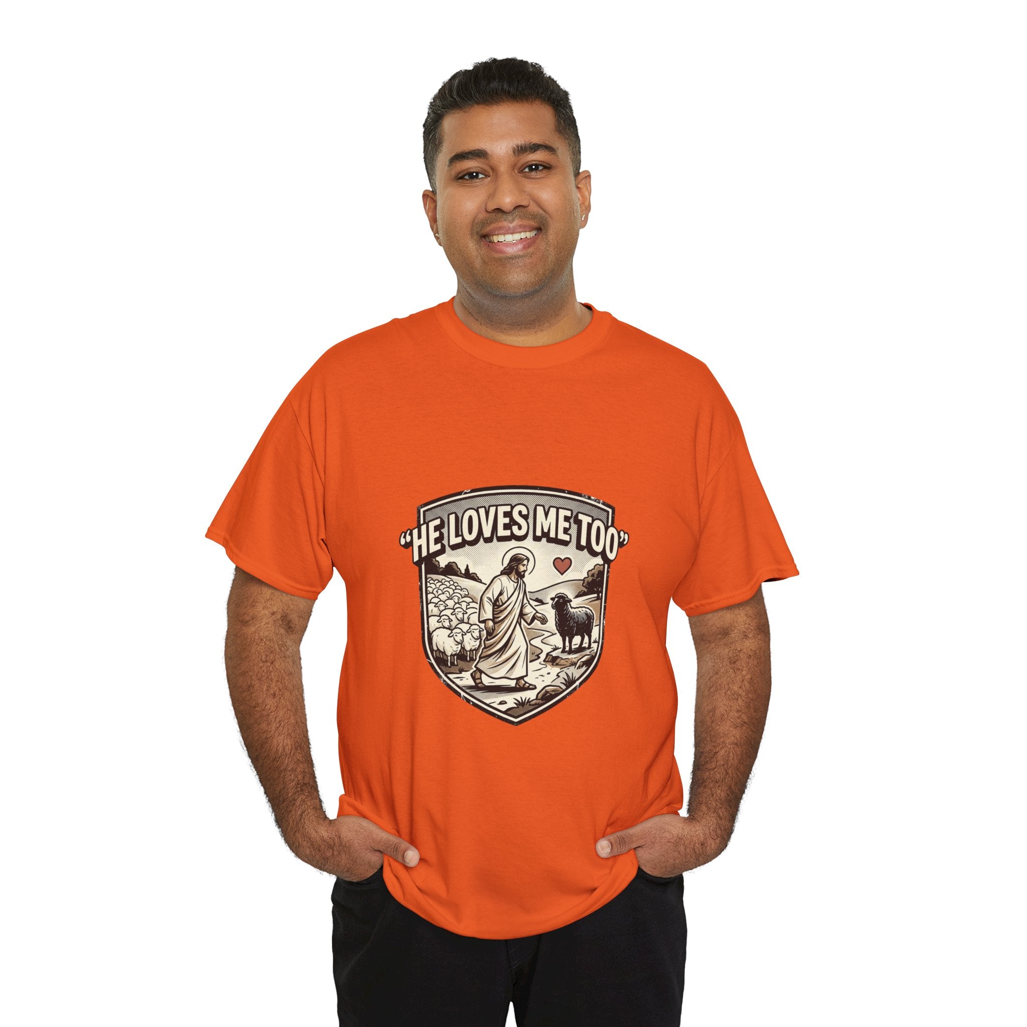He Loves Me Too T-Shirt — Christian Shepherd & Lamb Faith Tee