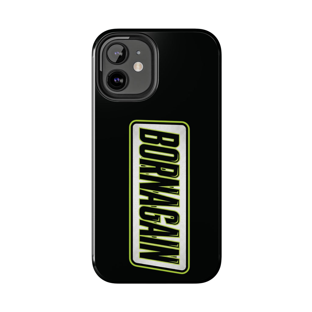 BORNAGAIN vertical logo Phone Case | Black protective tough case