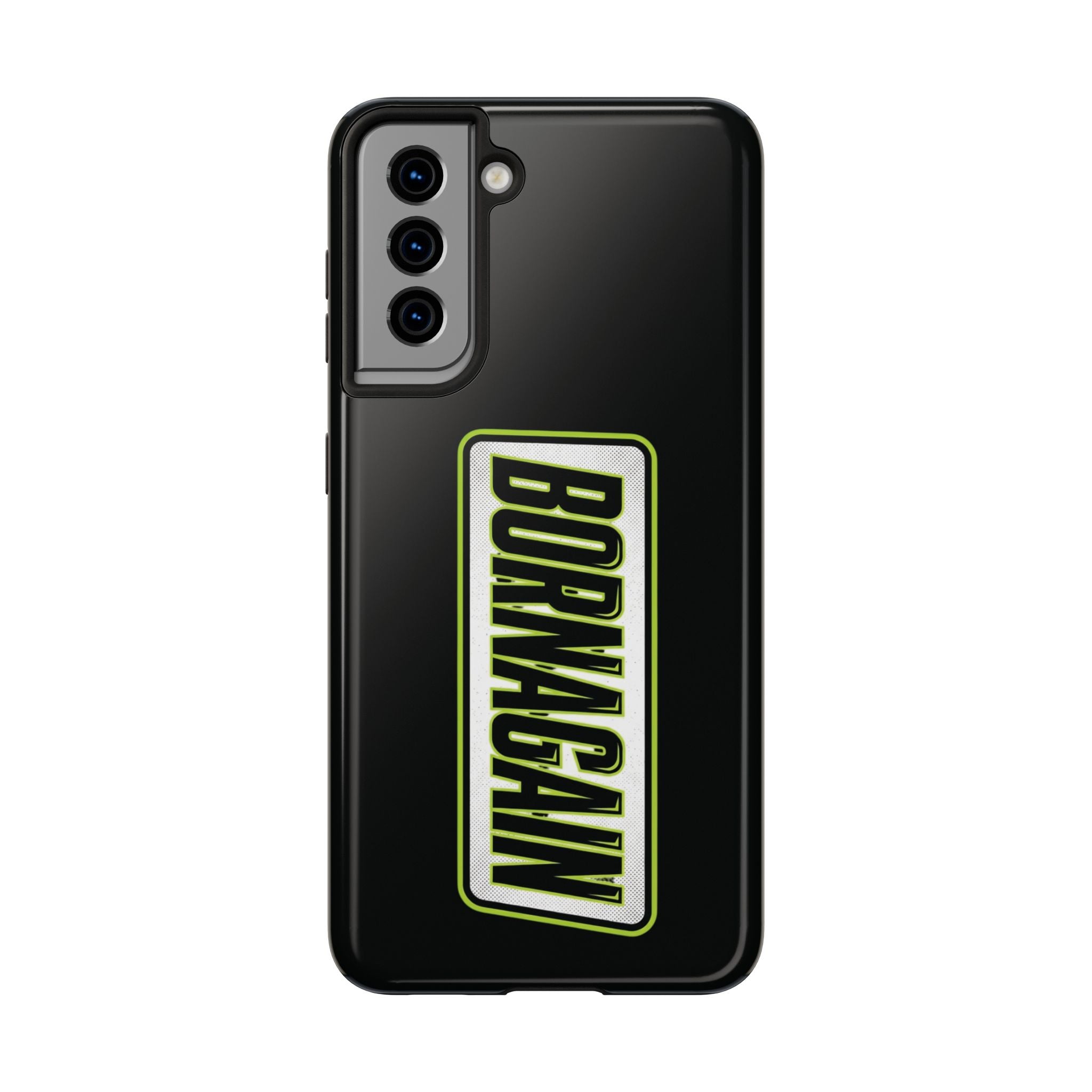 BORNAGAIN vertical logo Phone Case | Black protective tough case