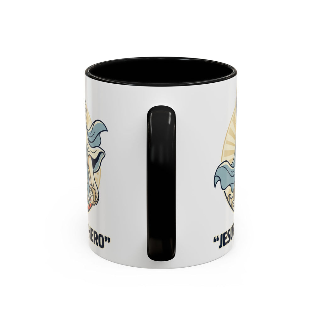 Jesus is my Hero - Accent Coffee Mug (11, 15oz)