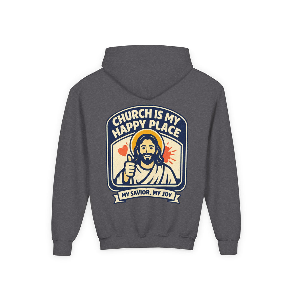 FTF - "Church Is My Happy Place" HTU - Youth Hoodie