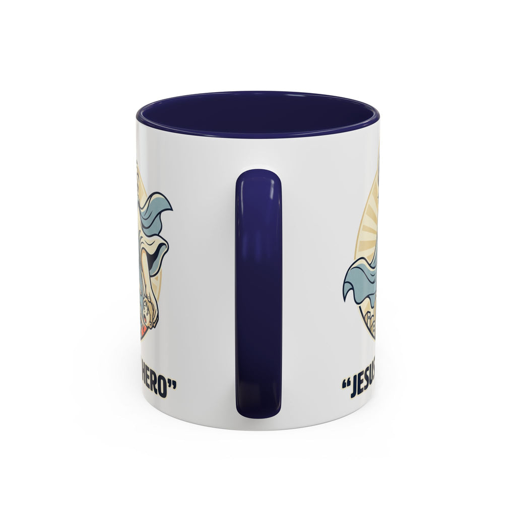 Jesus is my Hero - Accent Coffee Mug (11, 15oz)