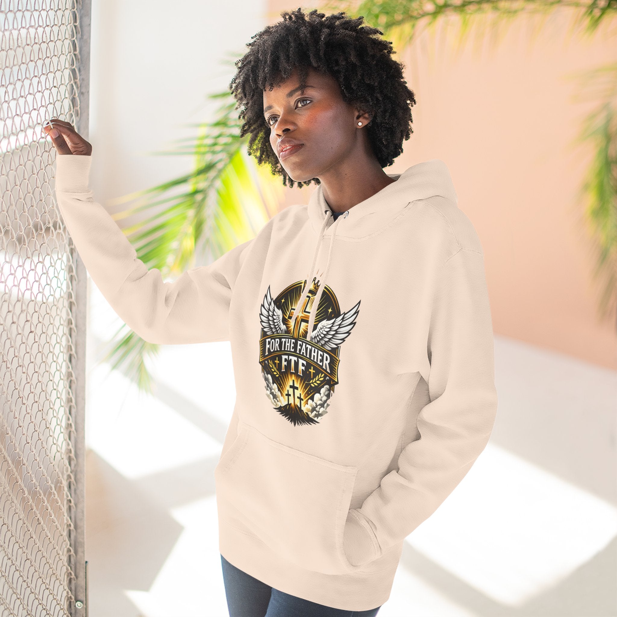 Faith Over Fear Hoodie — "For The Father" Christian Graphic Pullover
