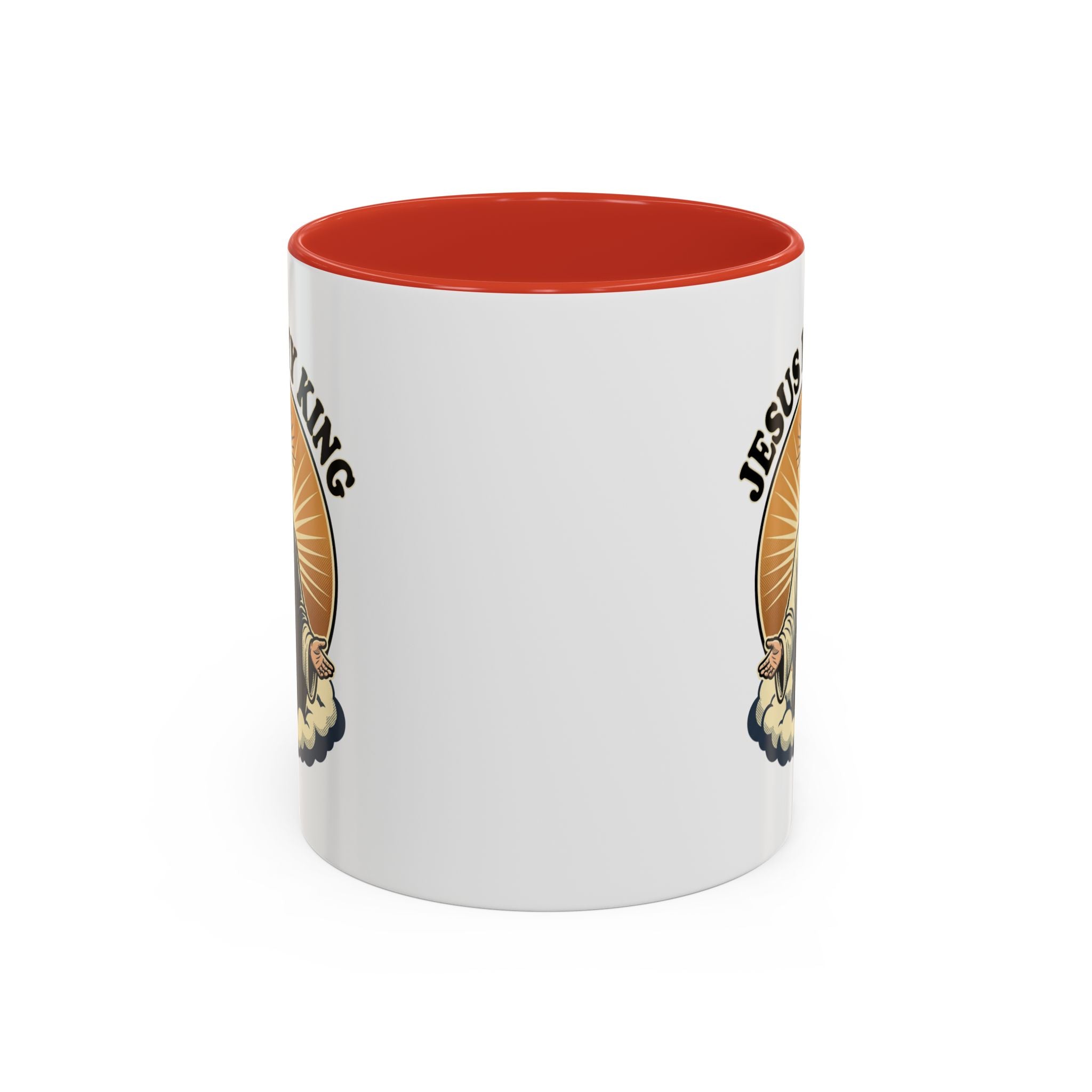 Jesus Is My King Accent Coffee Mug — Christian Religious Ceramic Mug (11/15oz)