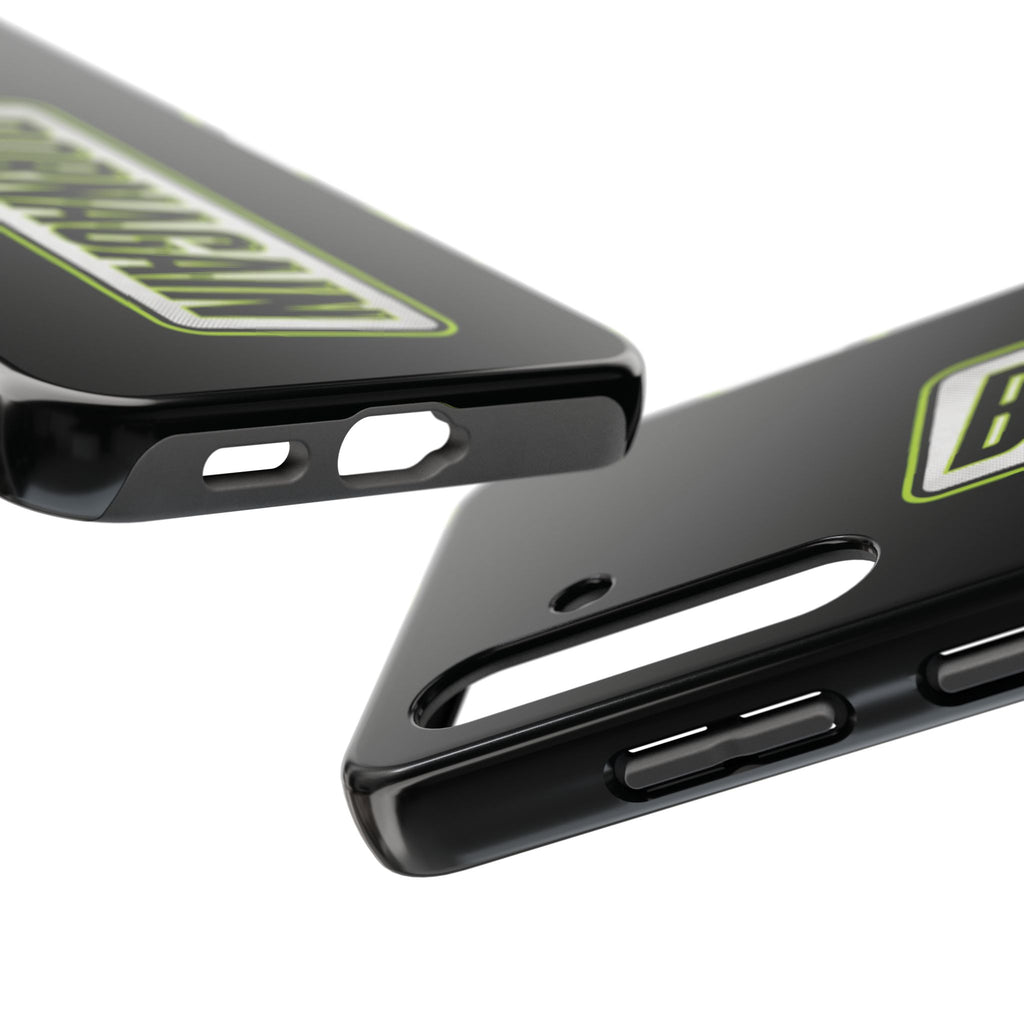 BORNAGAIN vertical logo Phone Case | Black protective tough case