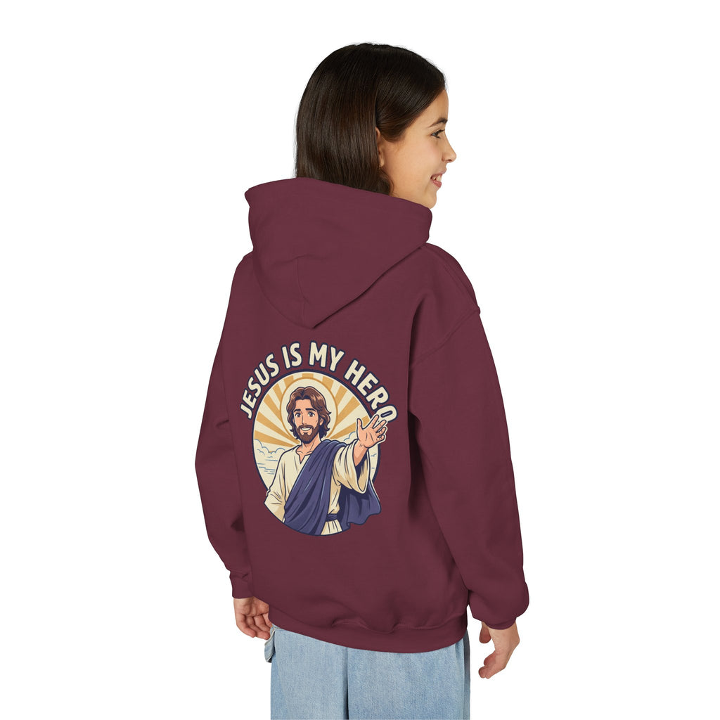 FTF - 'Jesus Is My Hero' Christian Faith Pullover (For The Fathers Logo)