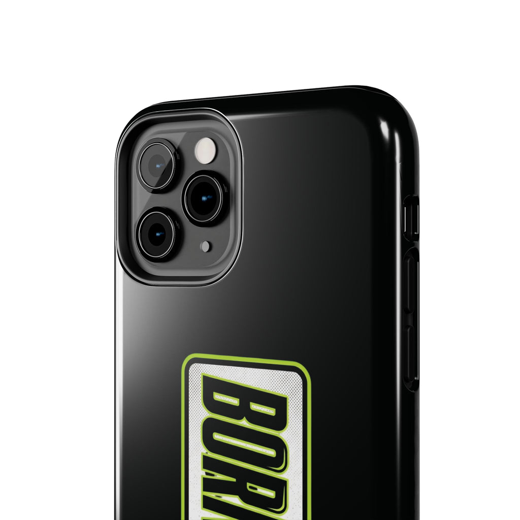 BORNAGAIN vertical logo Phone Case | Black protective tough case