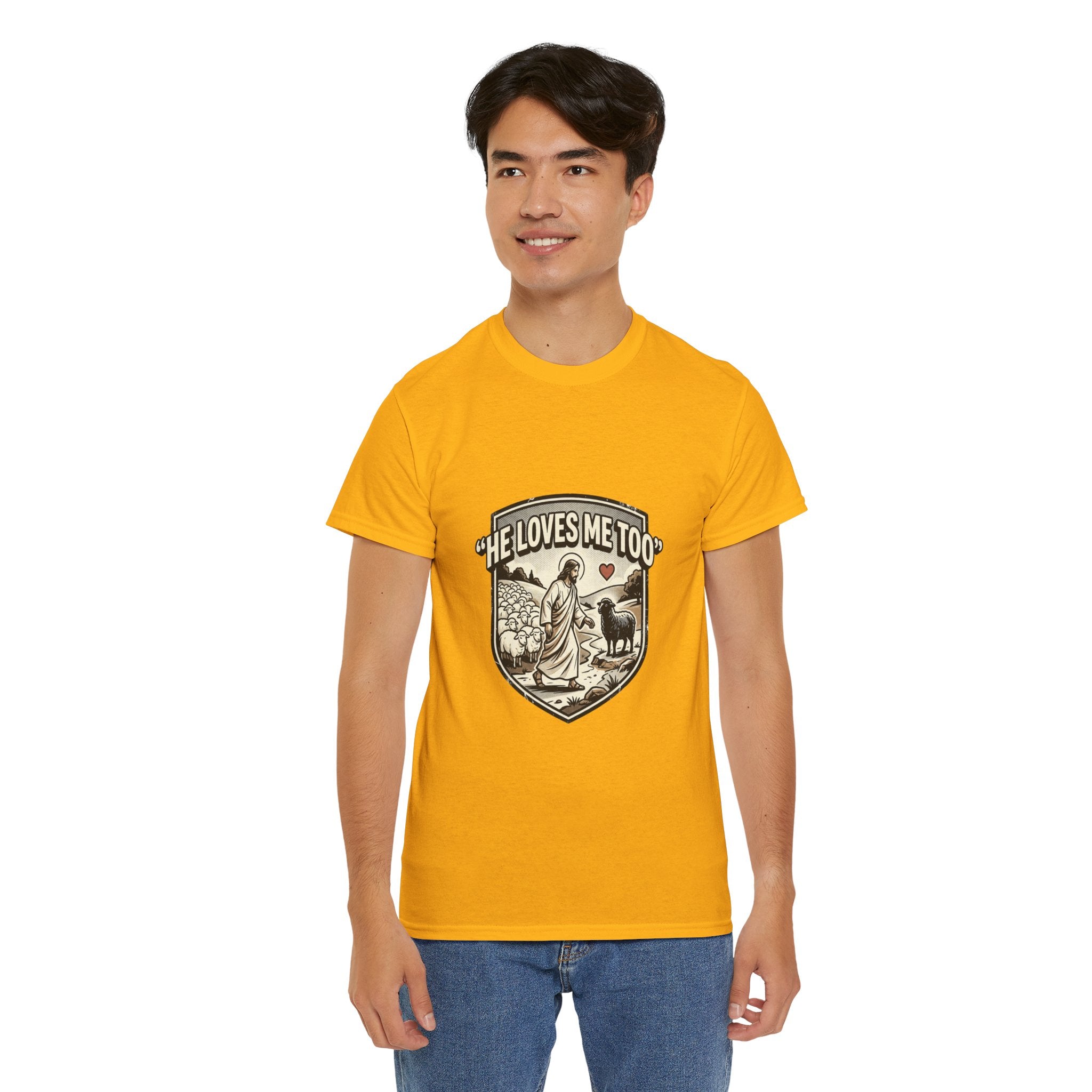 He Loves Me Too T-Shirt — Christian Shepherd & Lamb Faith Tee