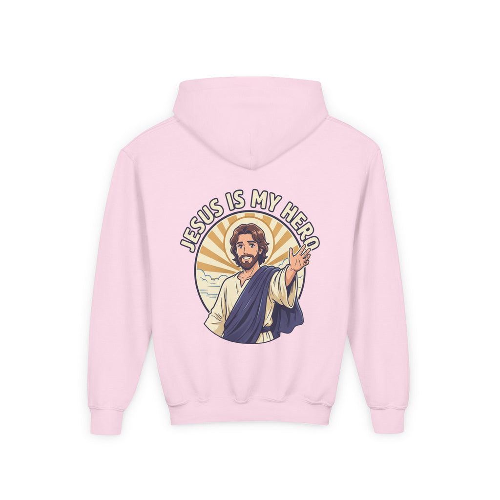 FTF - 'Jesus Is My Hero' Christian Faith Pullover (For The Fathers Logo)