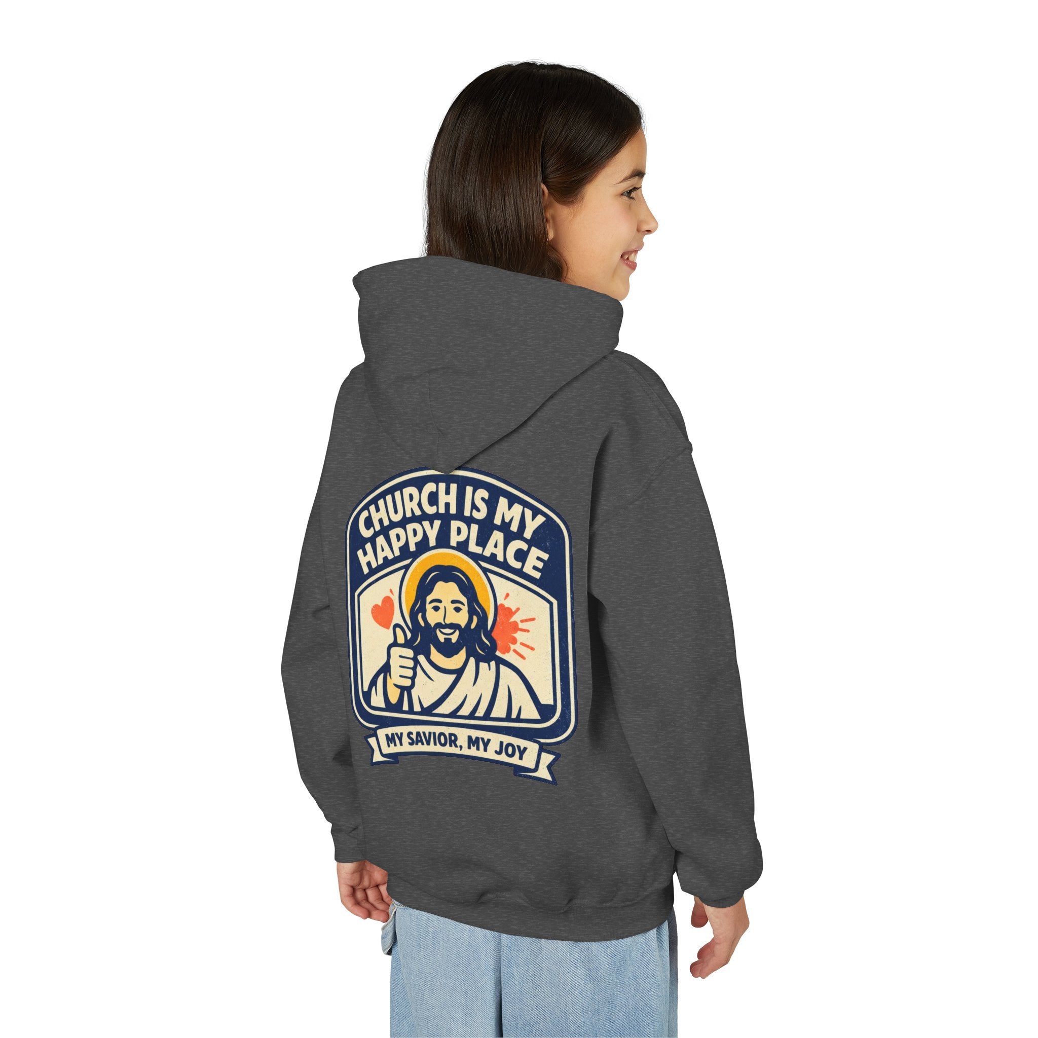 FTF - "Church Is My Happy Place" HTU - Youth Hoodie