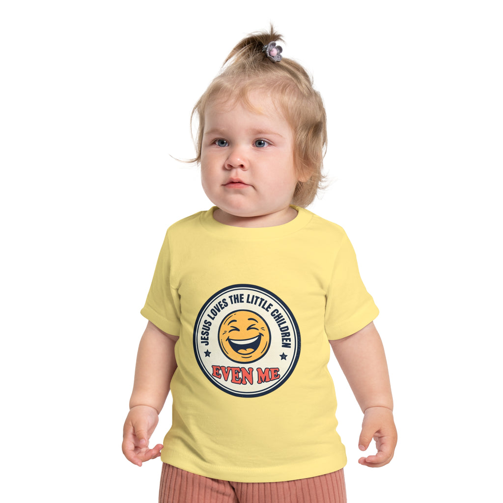 Baby T-Shirt - "Jesus Loves the Little Children Even Me" Smile Graphic